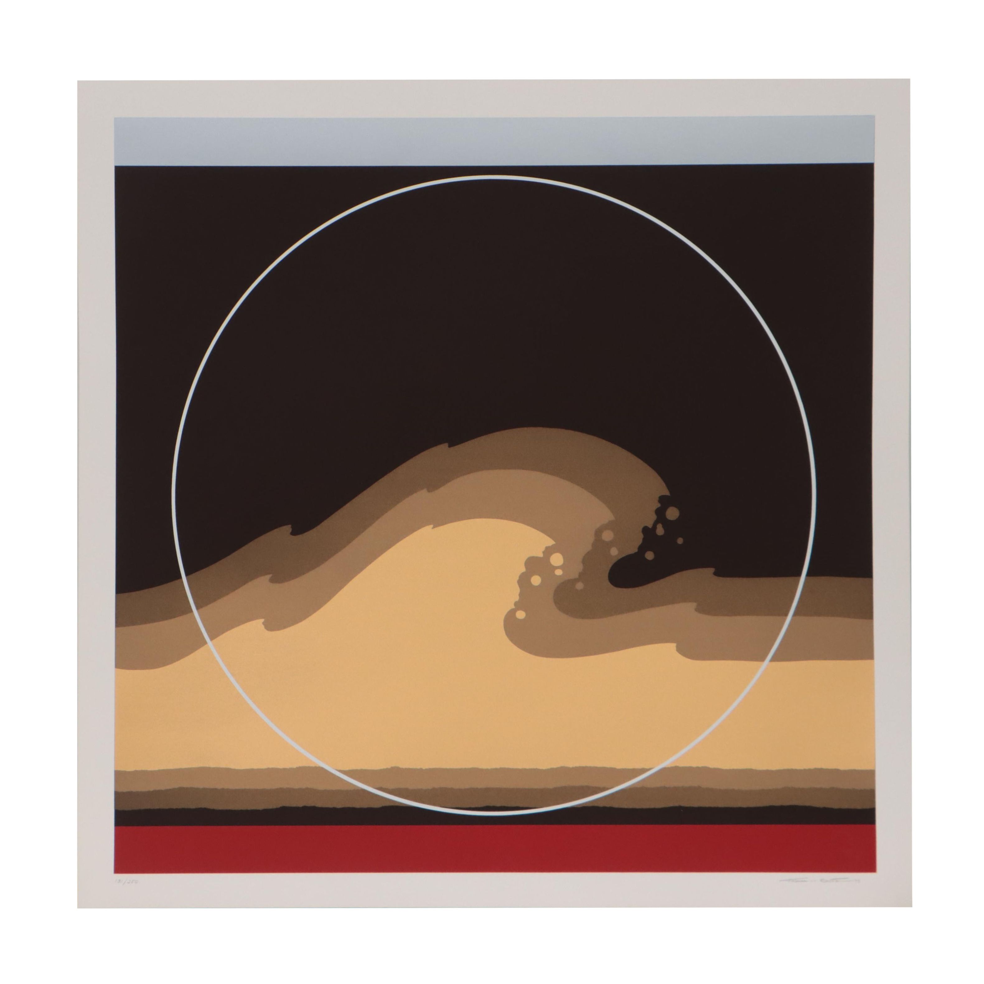 Thomas Whelan Benton Serigraph "Golden Waves" 1979