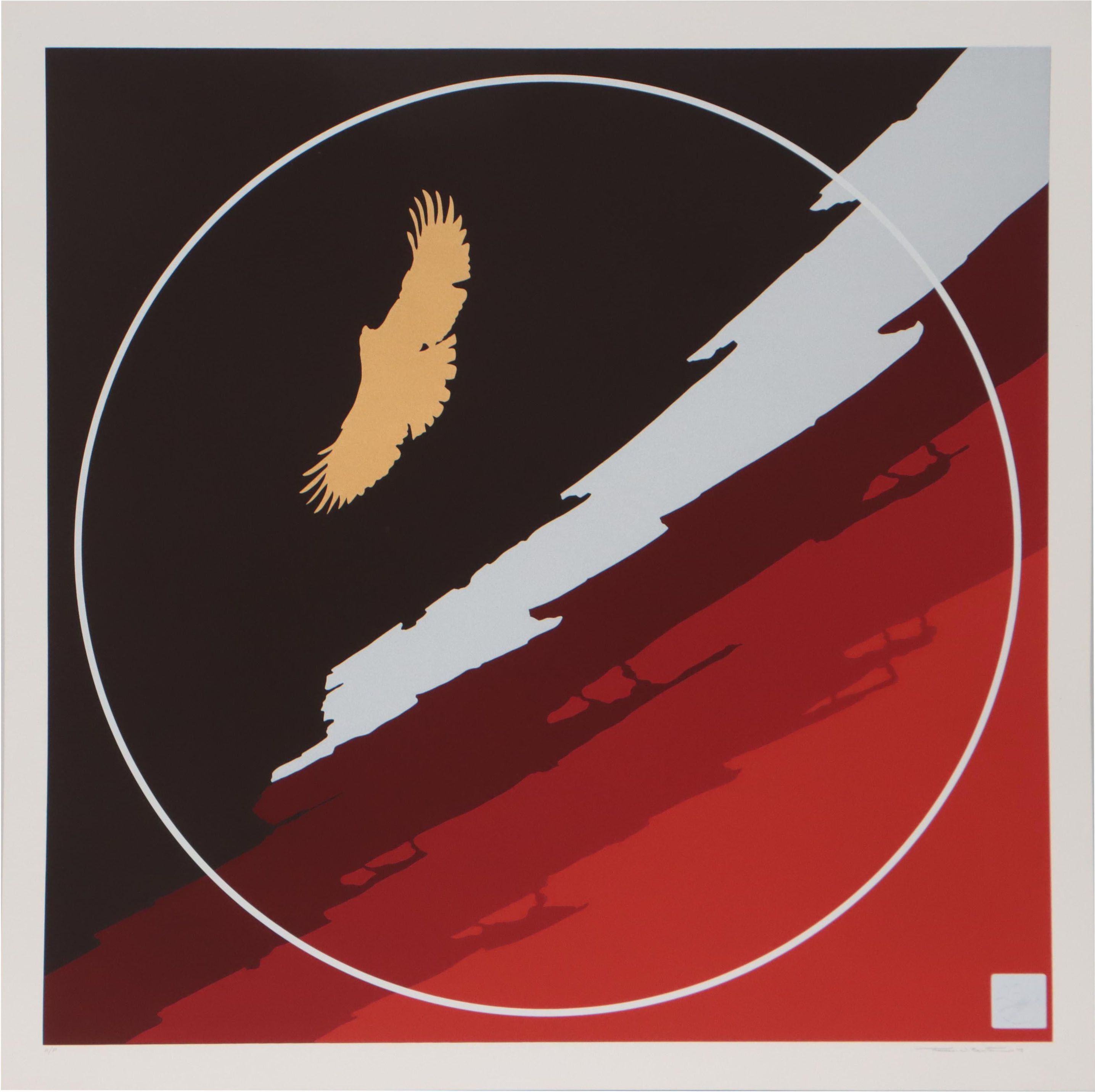 Thomas Whelan Benton Serigraph "Golden Eagle," 1979