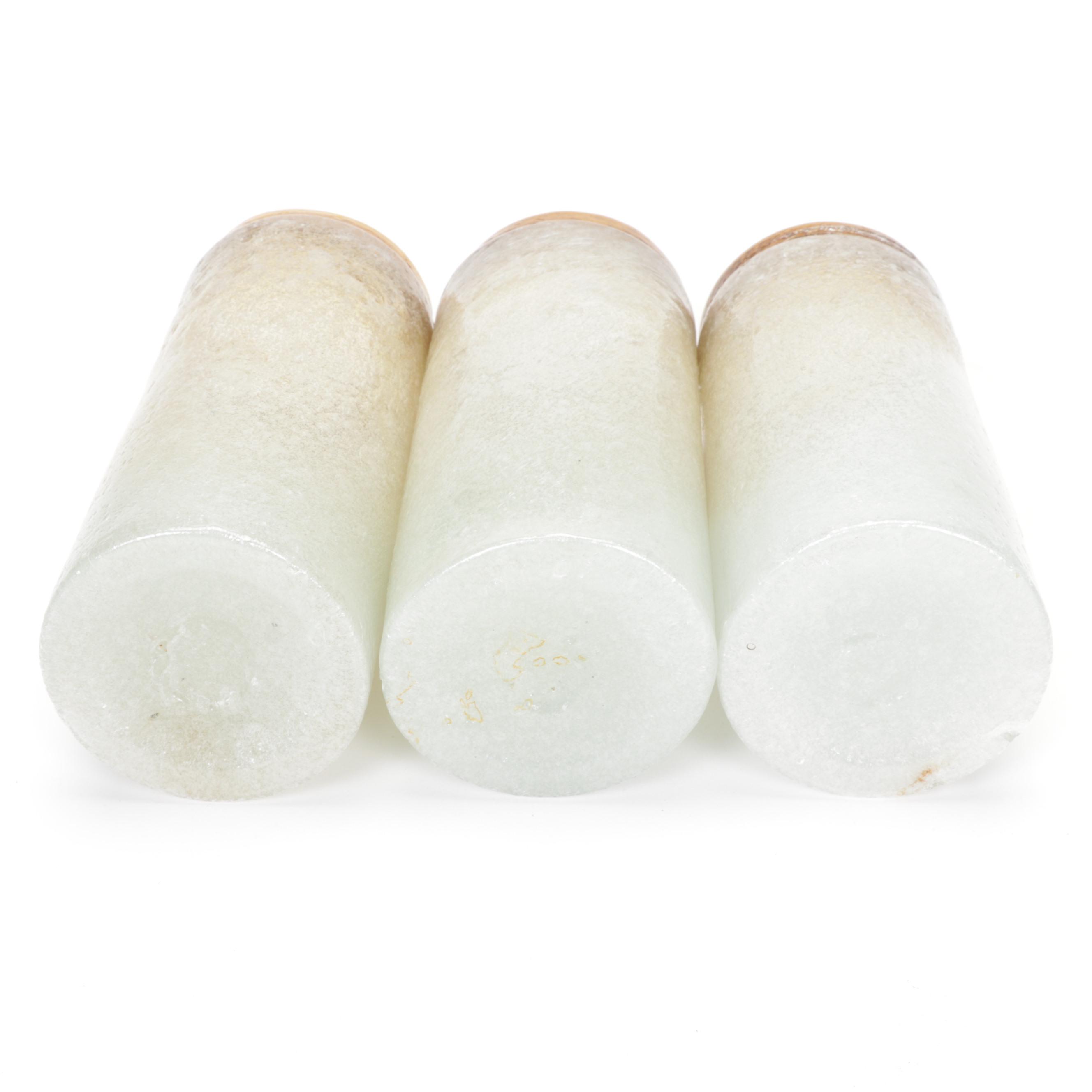 Ombre Blown Bubble Glass Tumblers, Late 20th Century