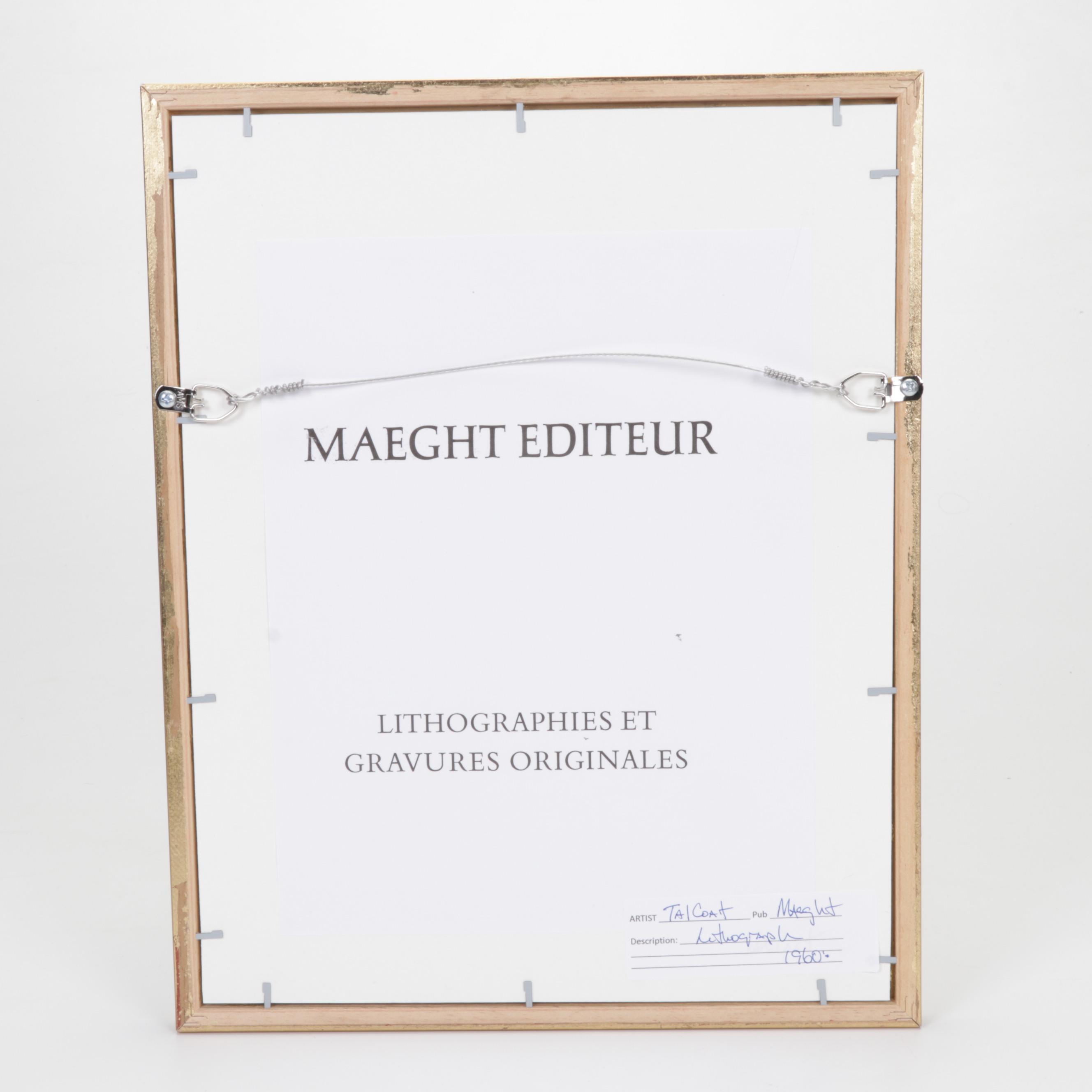 Offset Lithograph After Tal-Coat "Grande Vestige" From "Maeght Éditeur," 1973