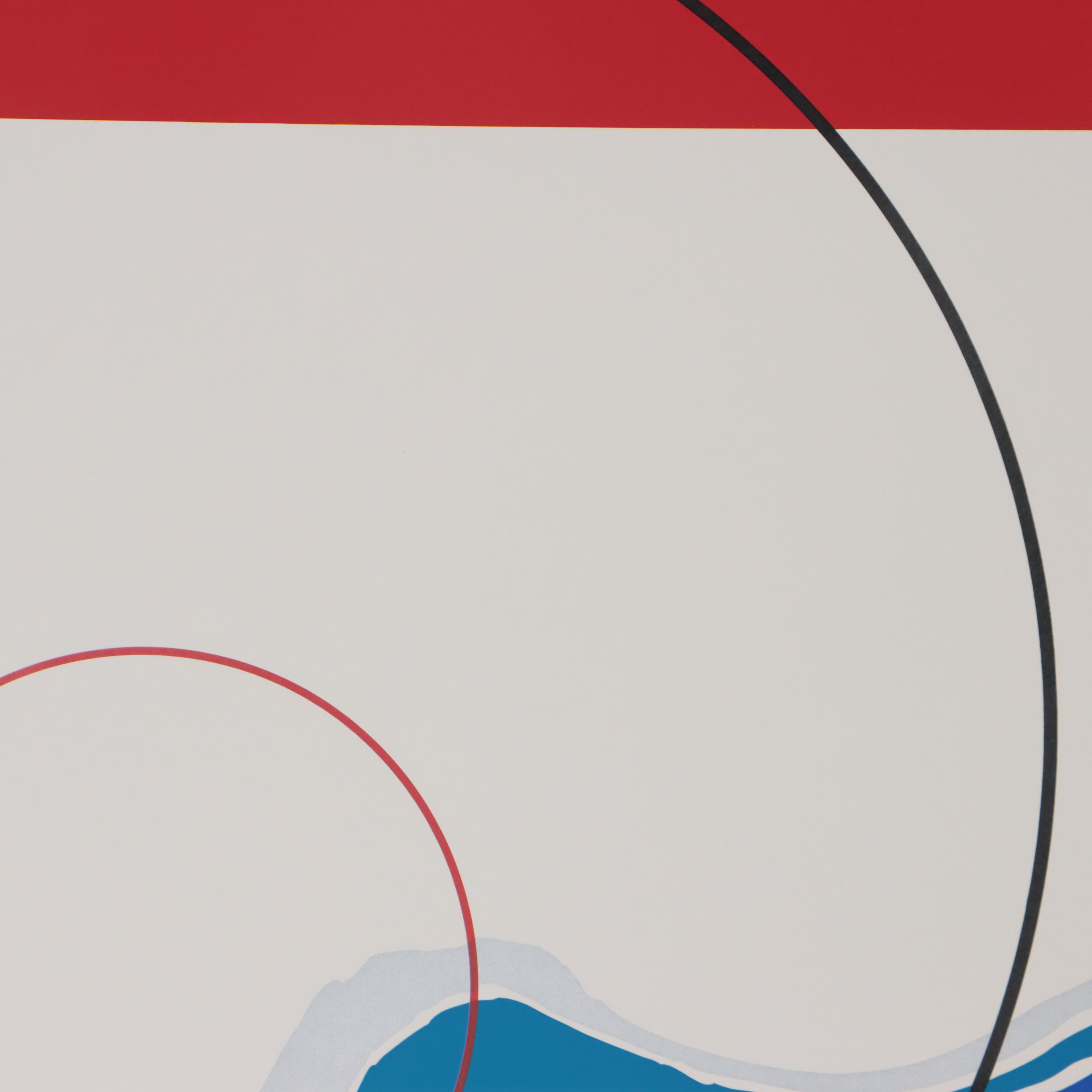 Thomas Whelan Benton Serigraph "Blue Landscape," 1979