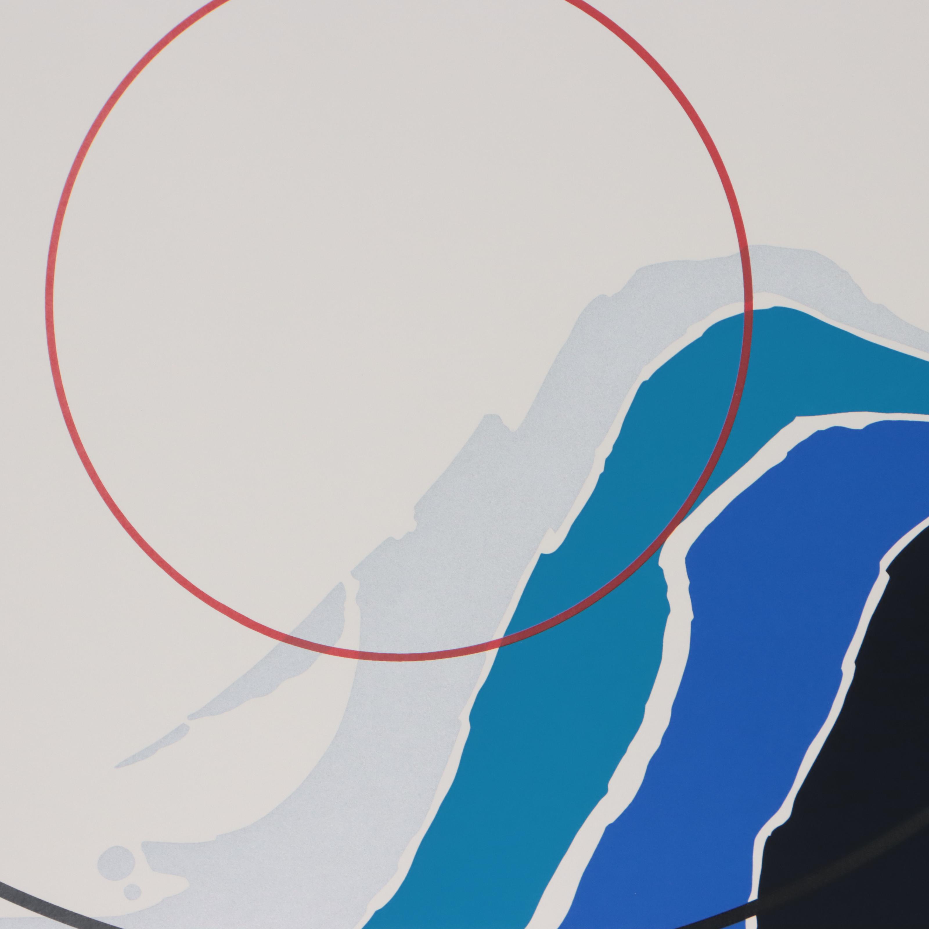 Thomas Whelan Benton Serigraph "Blue Landscape," 1979