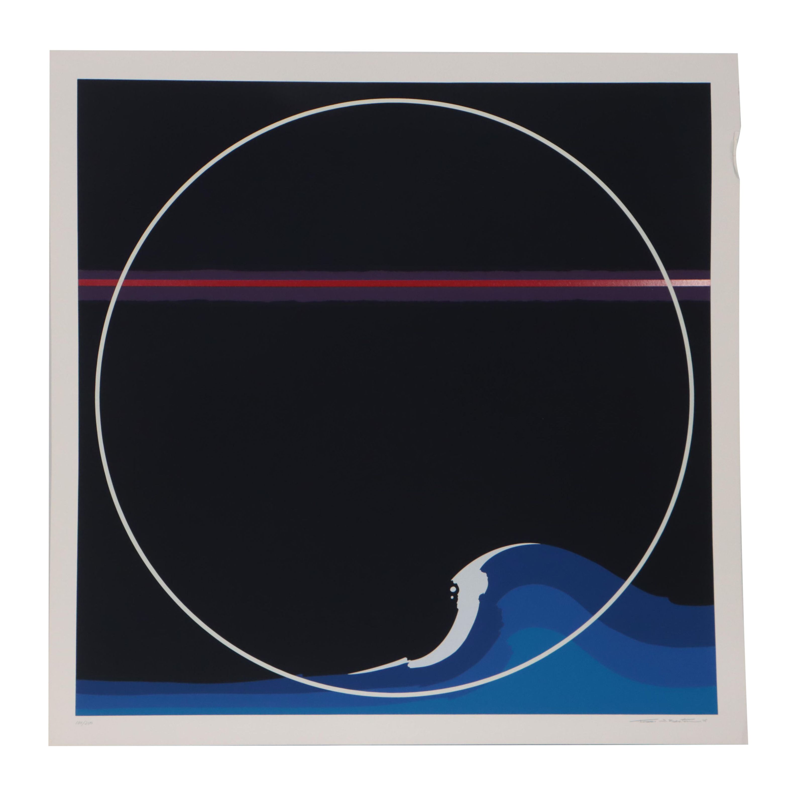 Thomas Whelan Benton Serigraph "White Cap," 1979