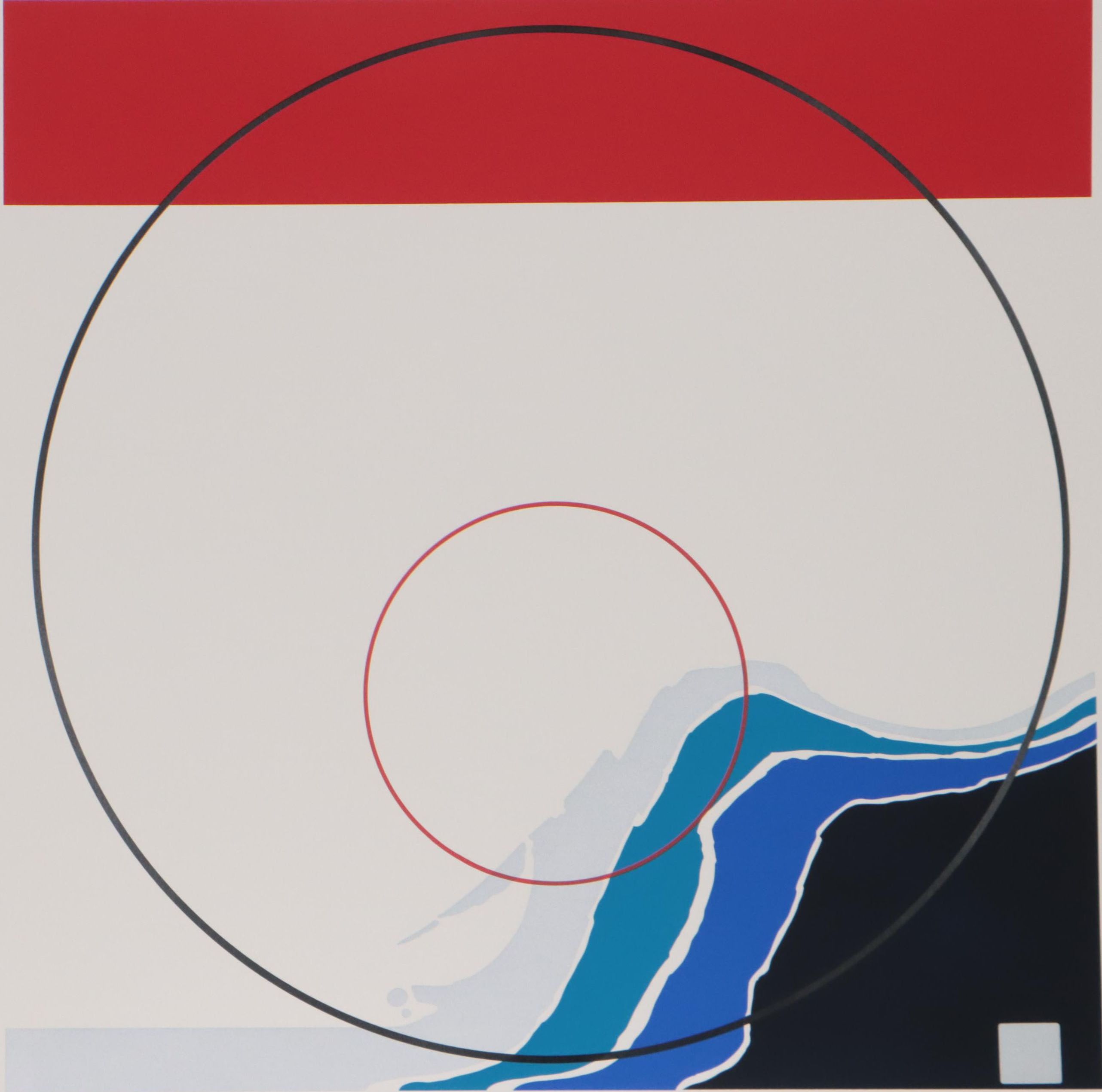 Thomas Whelan Benton Serigraph "Blue Landscape," 1979