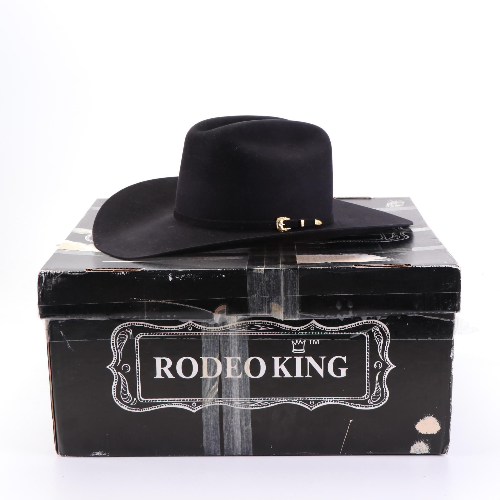 Rodeo King PRO-20X Beaver Fur Felt Western Hat with Hat Box