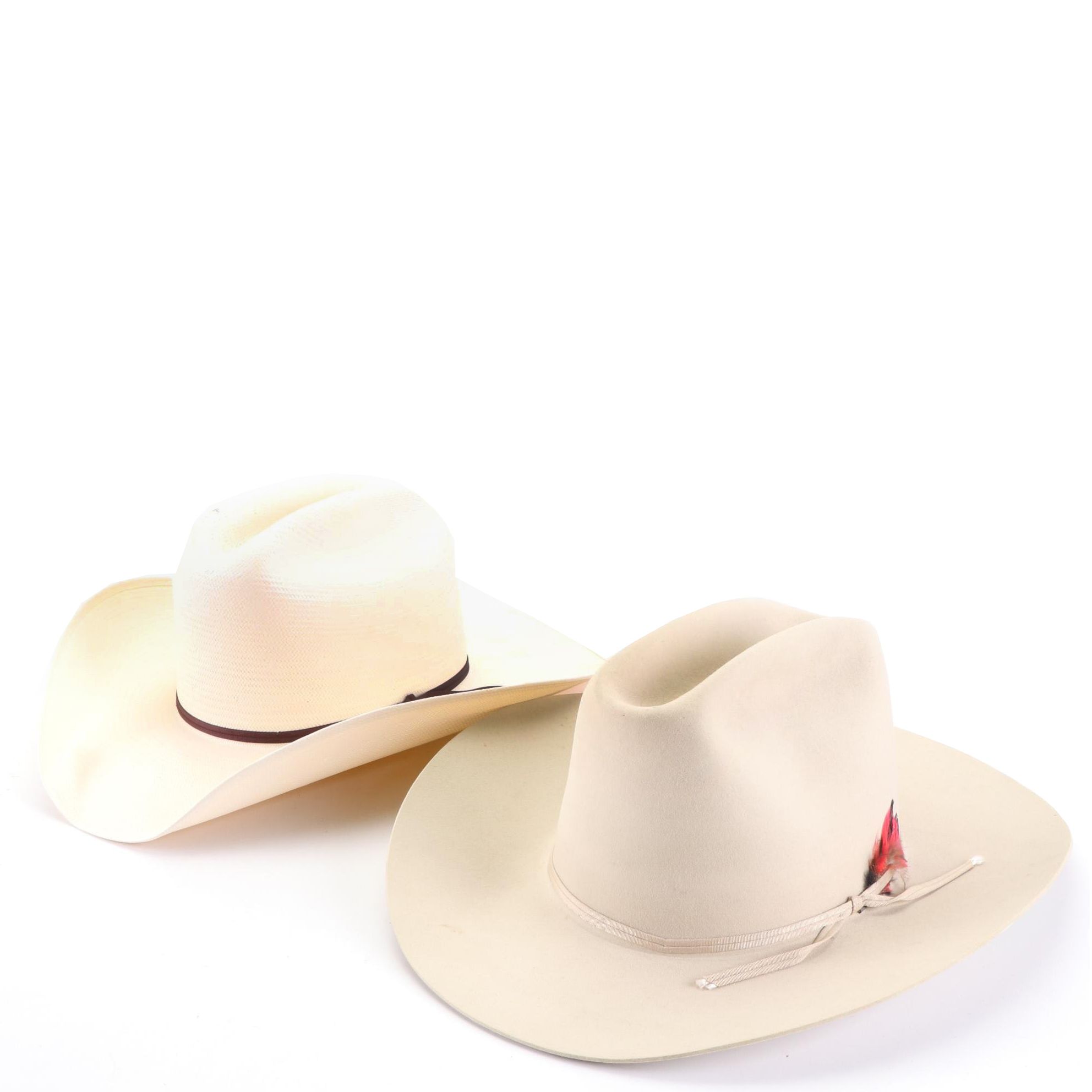 Bailey 50X Beaver Fur Felt and 20X Shantung Straw Western Hats