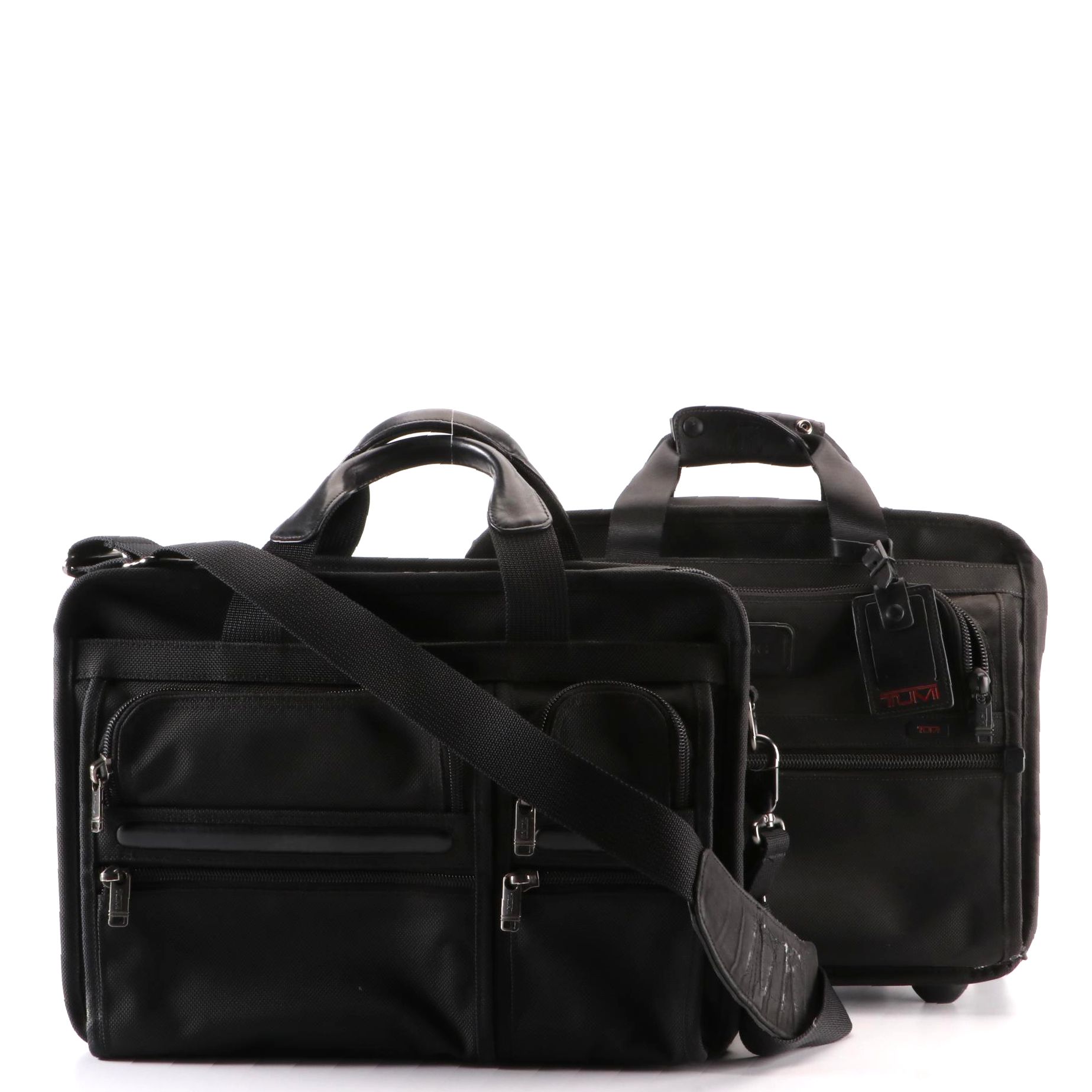 Tumi Rolling Briefcase and Expandable Organizer Laptop Bag in Ballistic Nylon