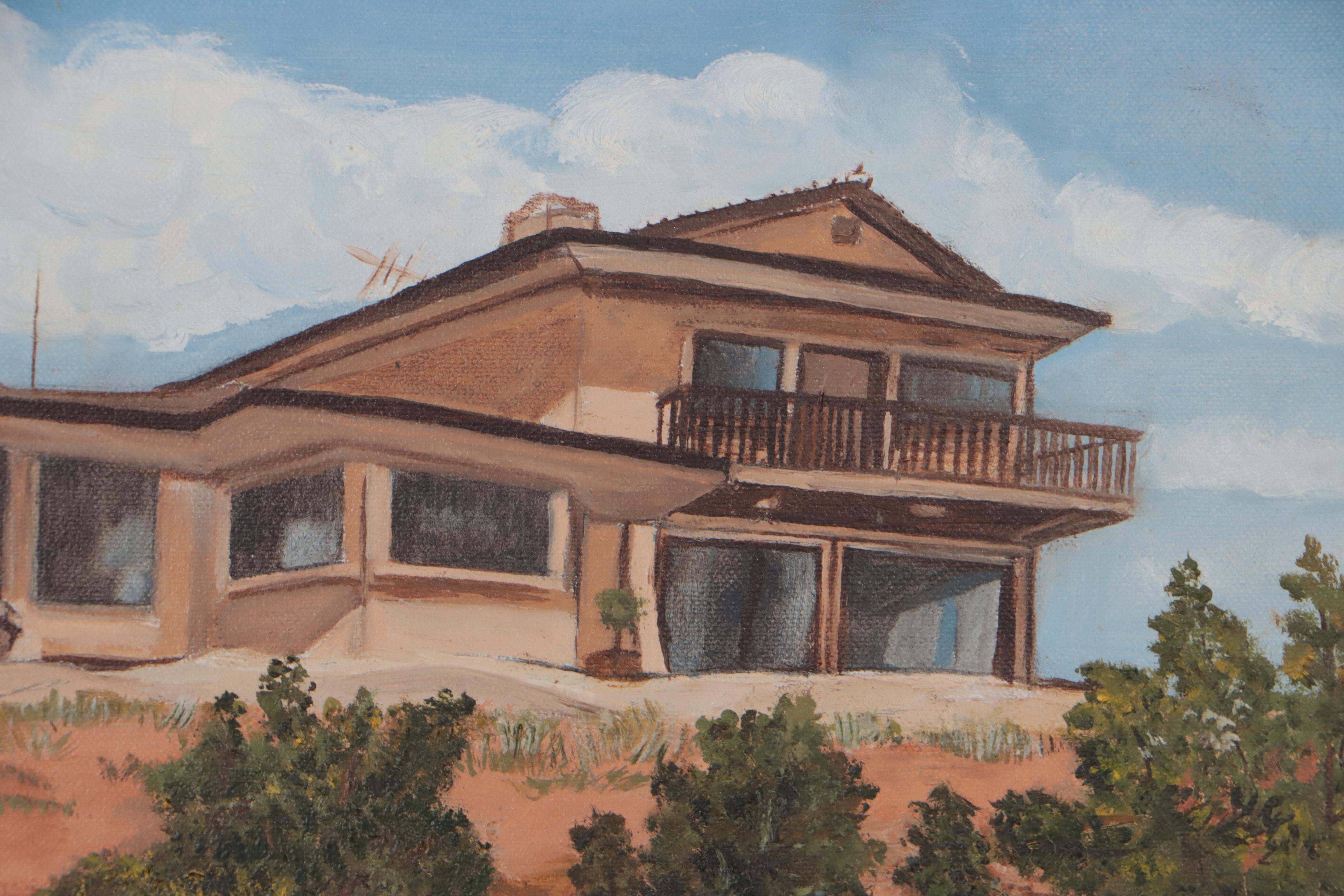 Southwestern Ranch Landscape Oil Painting