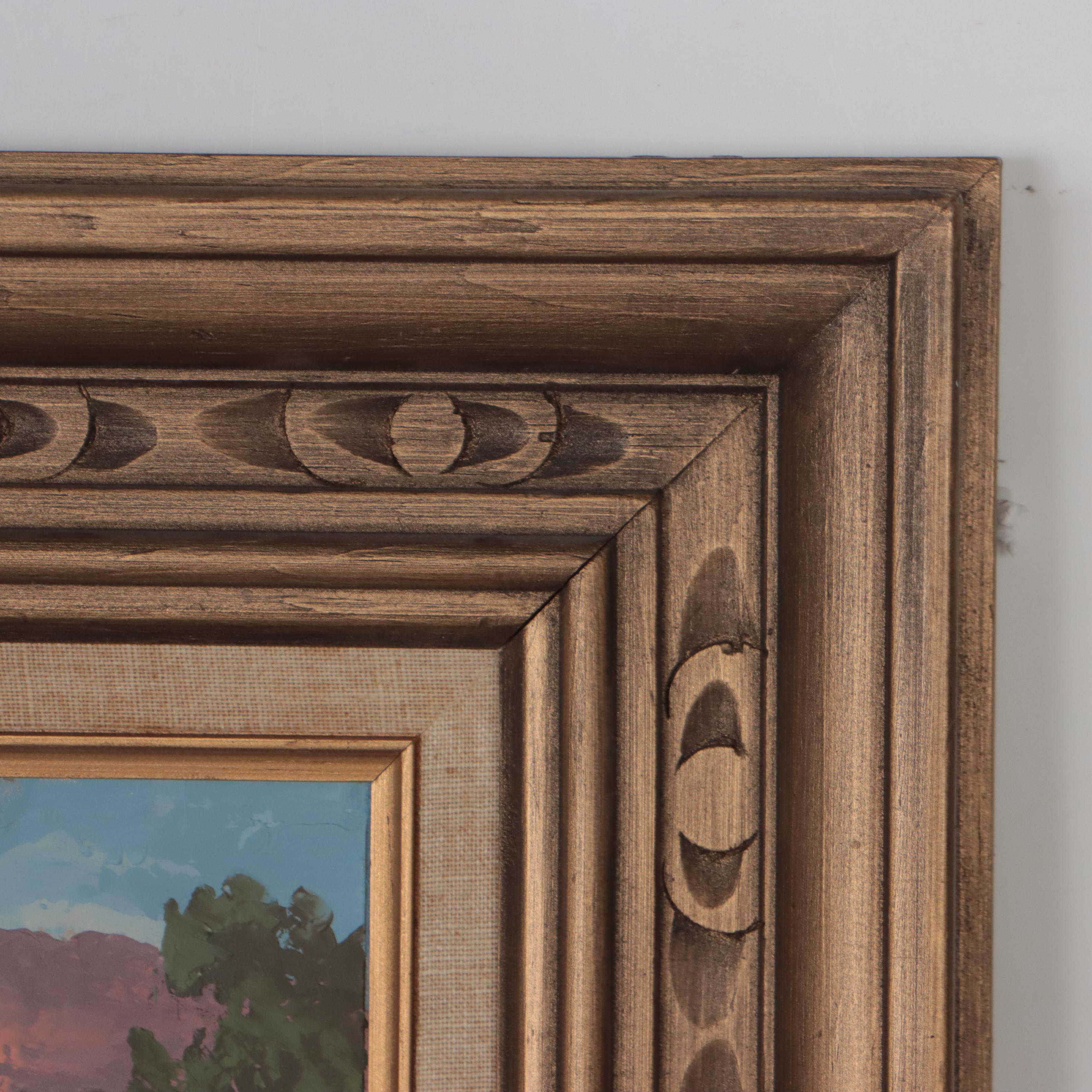 Martha Eleanor Nicholson Hurst Mountain River Landscape Oil Painting