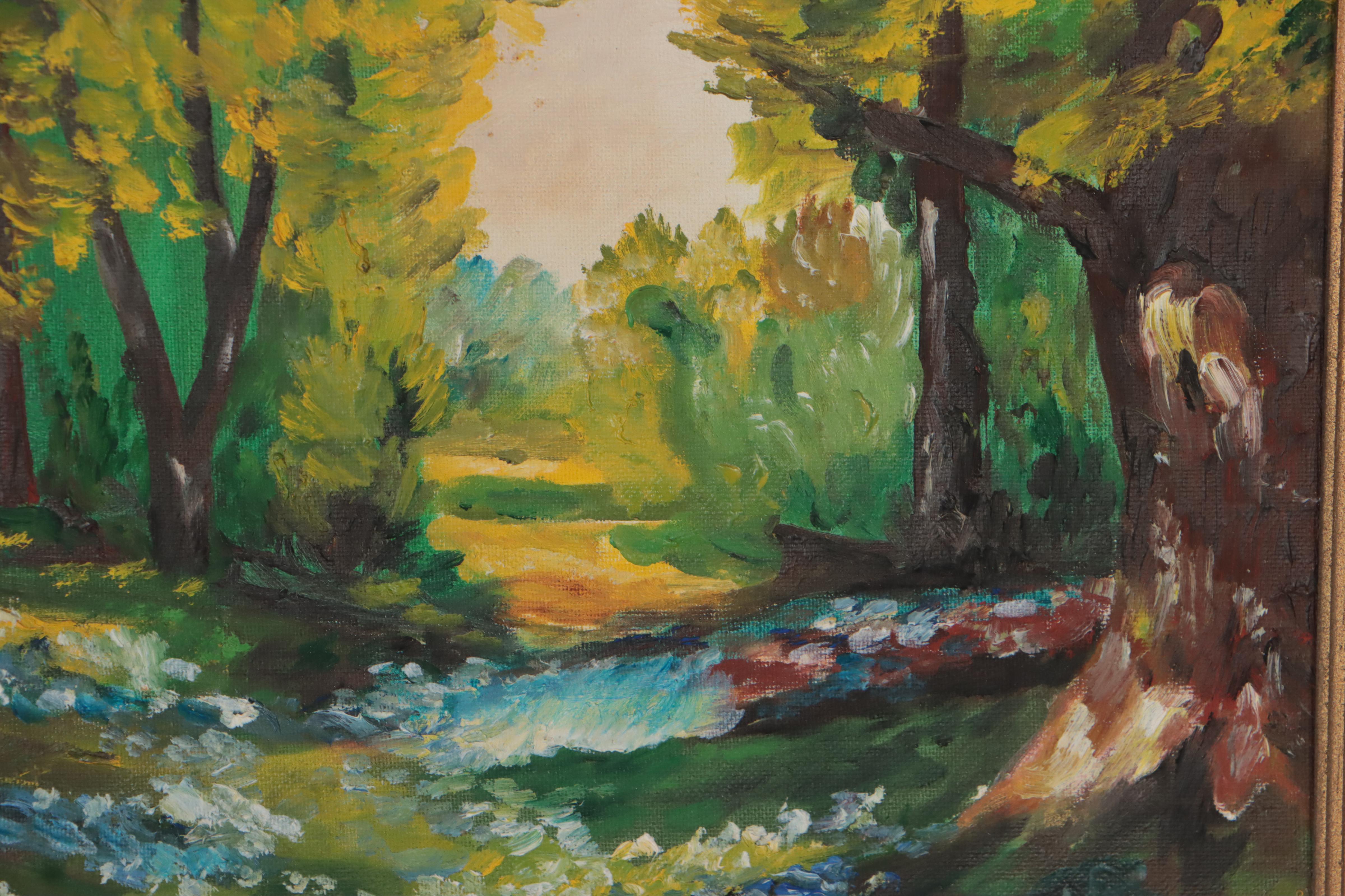 Oil Painting After Dwight D. Eisenhower "A French Garden"