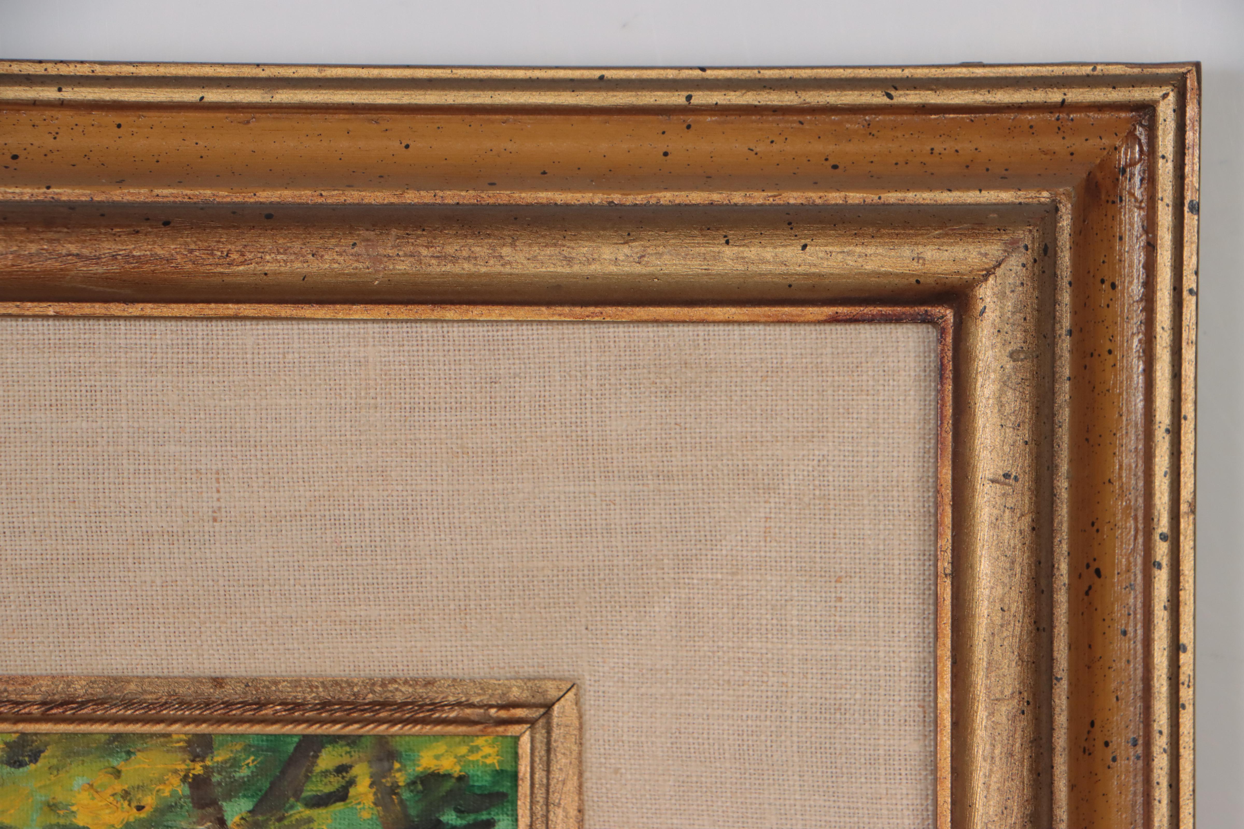 Oil Painting After Dwight D. Eisenhower "A French Garden"