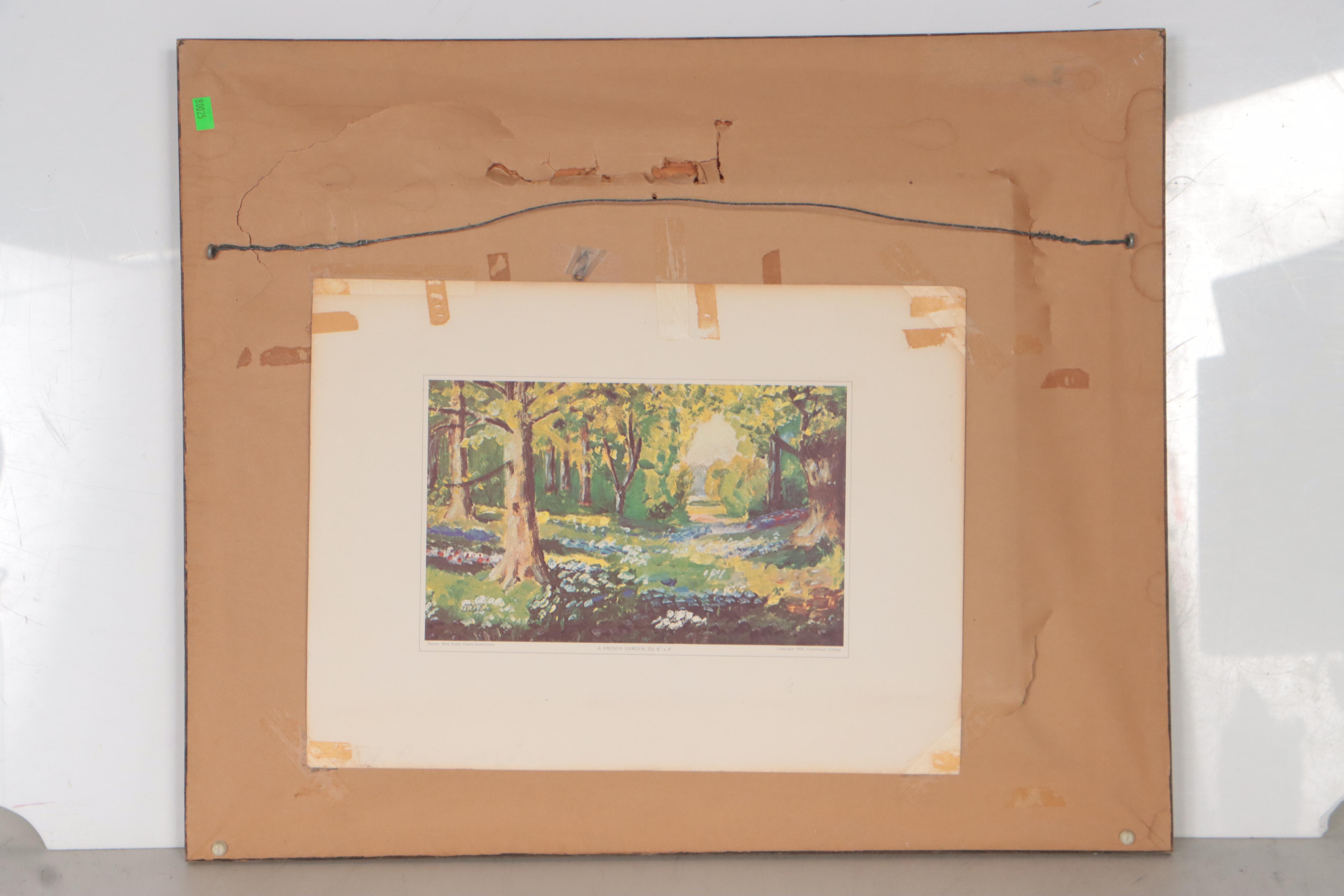 Oil Painting After Dwight D. Eisenhower "A French Garden"