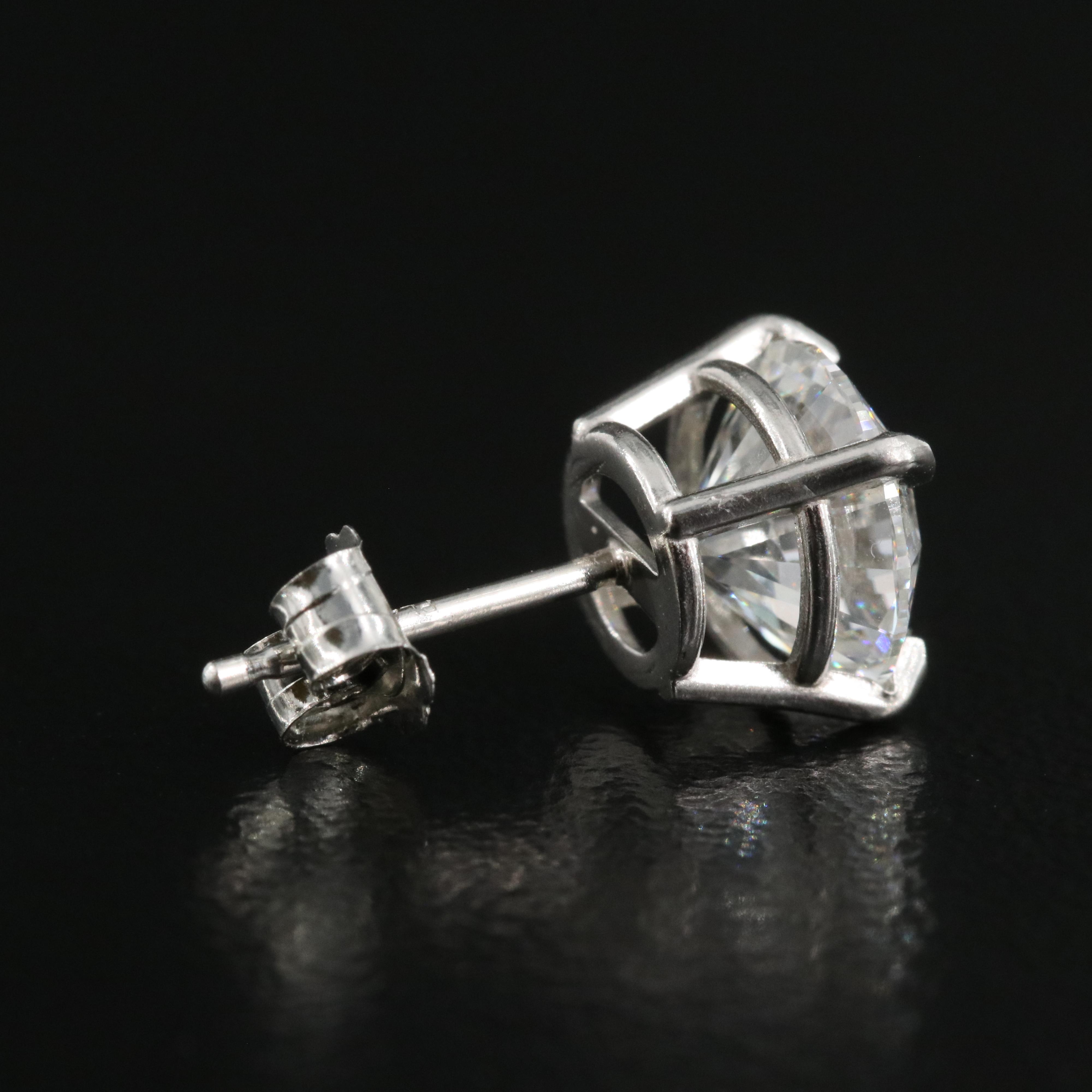 Platinum 3.24 CTW Lab Grown Diamond Stud Earrings with IGI Reports