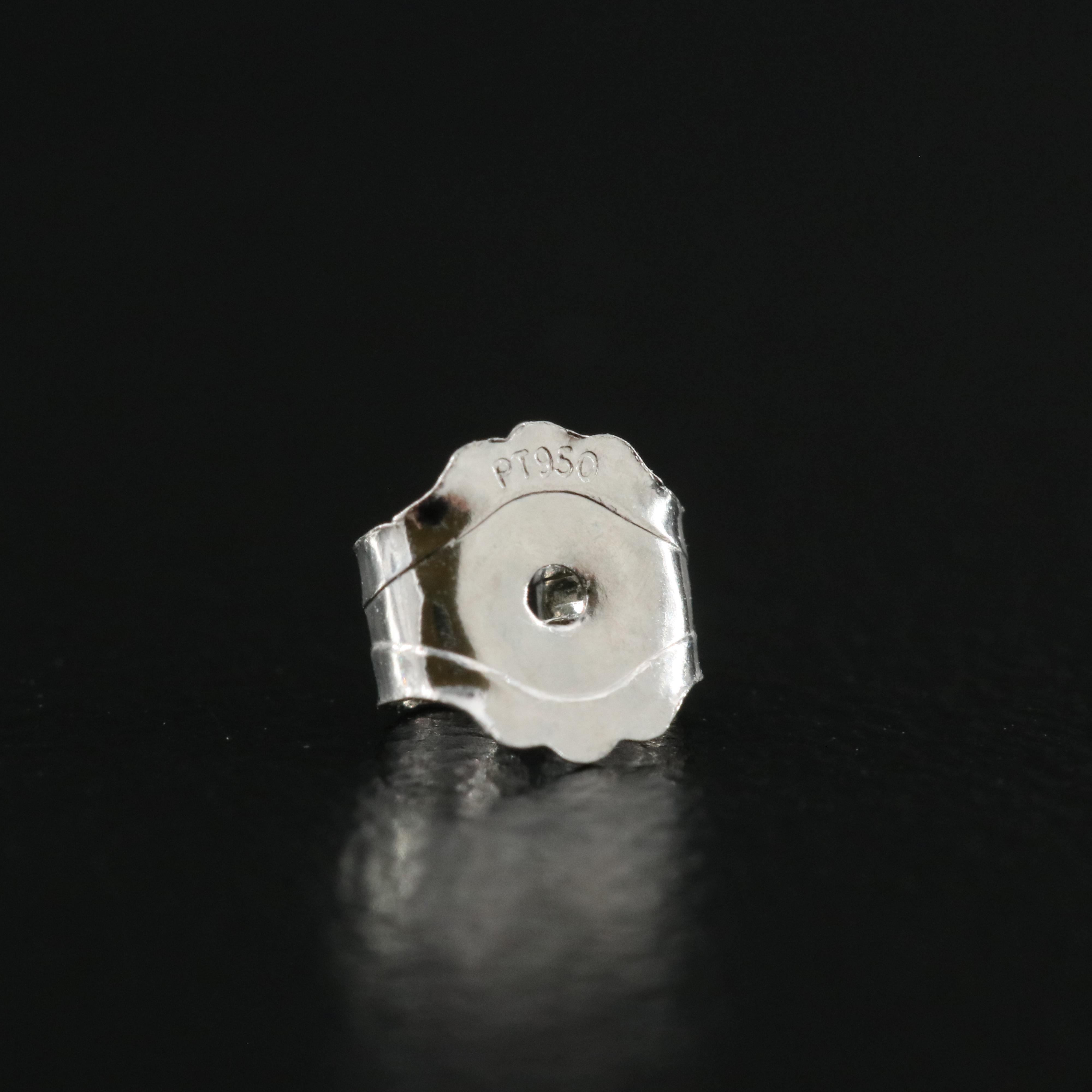 Platinum 3.24 CTW Lab Grown Diamond Stud Earrings with IGI Reports