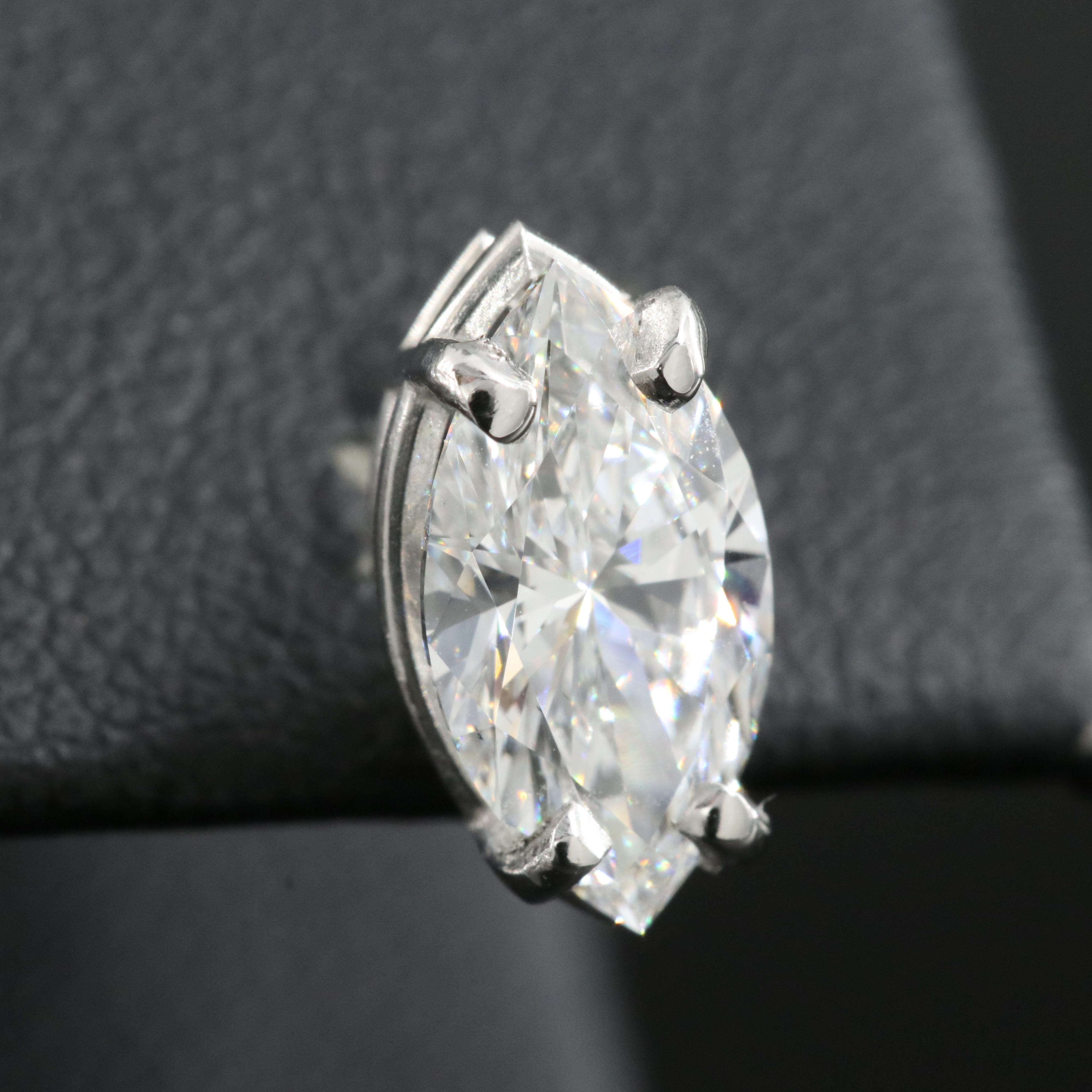 Platinum 2.00 CTW Lab Grown Diamond Stud Earrings with IGI Reports