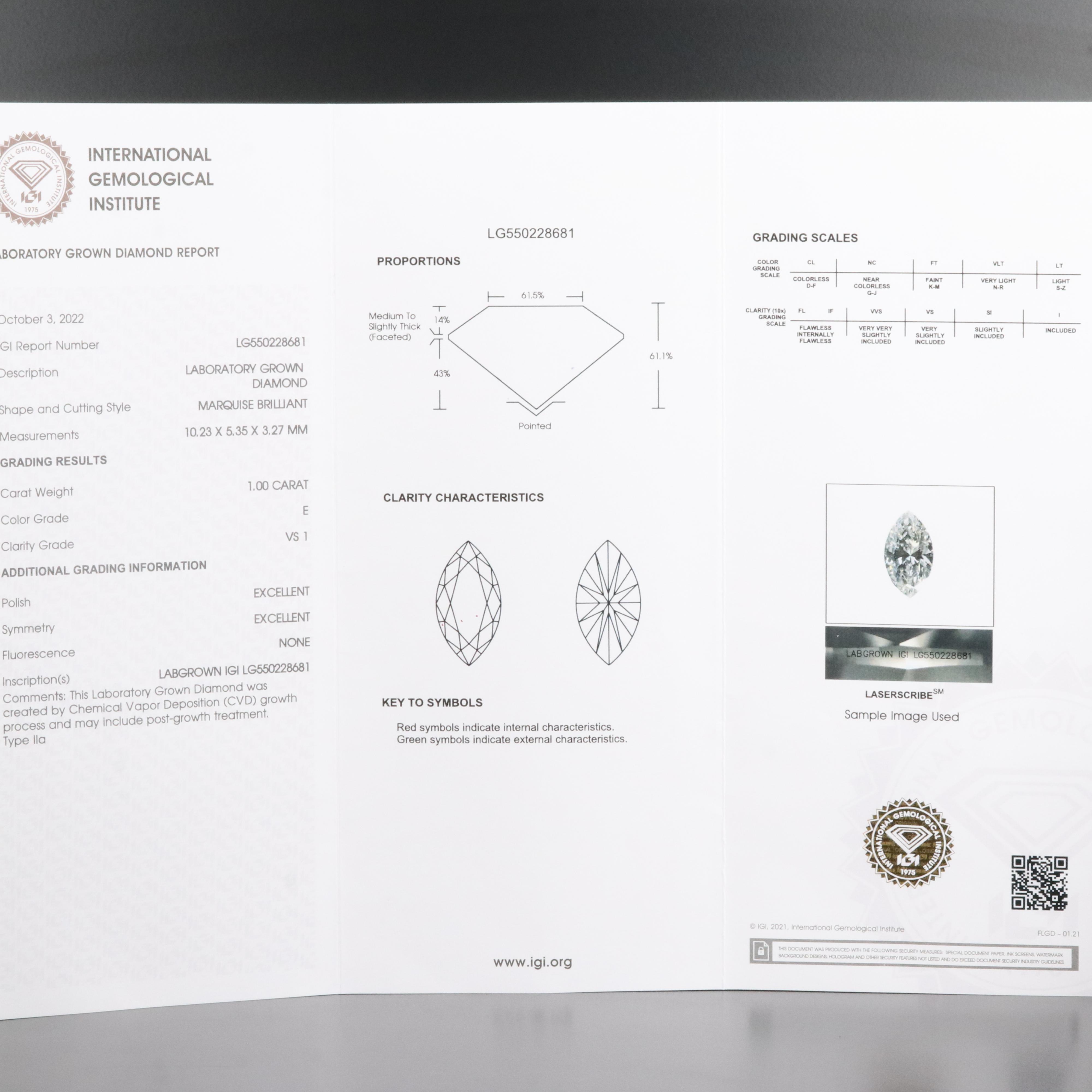 Platinum 2.00 CTW Lab Grown Diamond Stud Earrings with IGI Reports