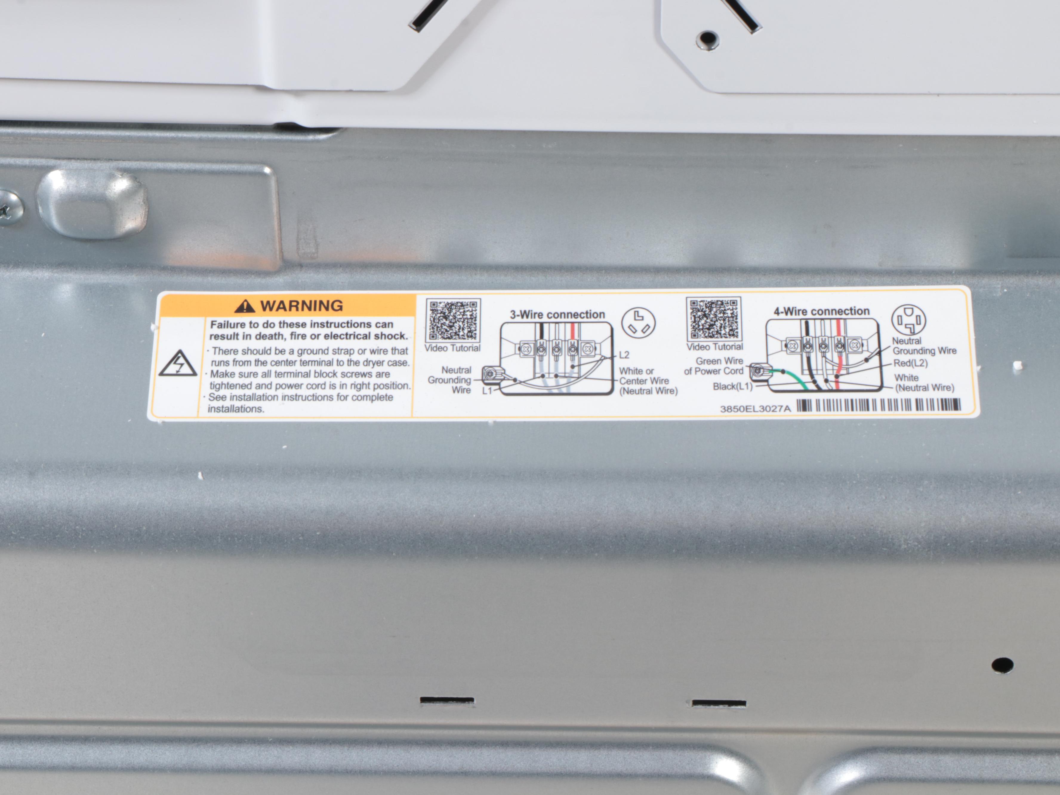 LG 7.3 Cu. Ft. White Ultra Large Capacity Wi-Fi Enabled Rear Control Dryer