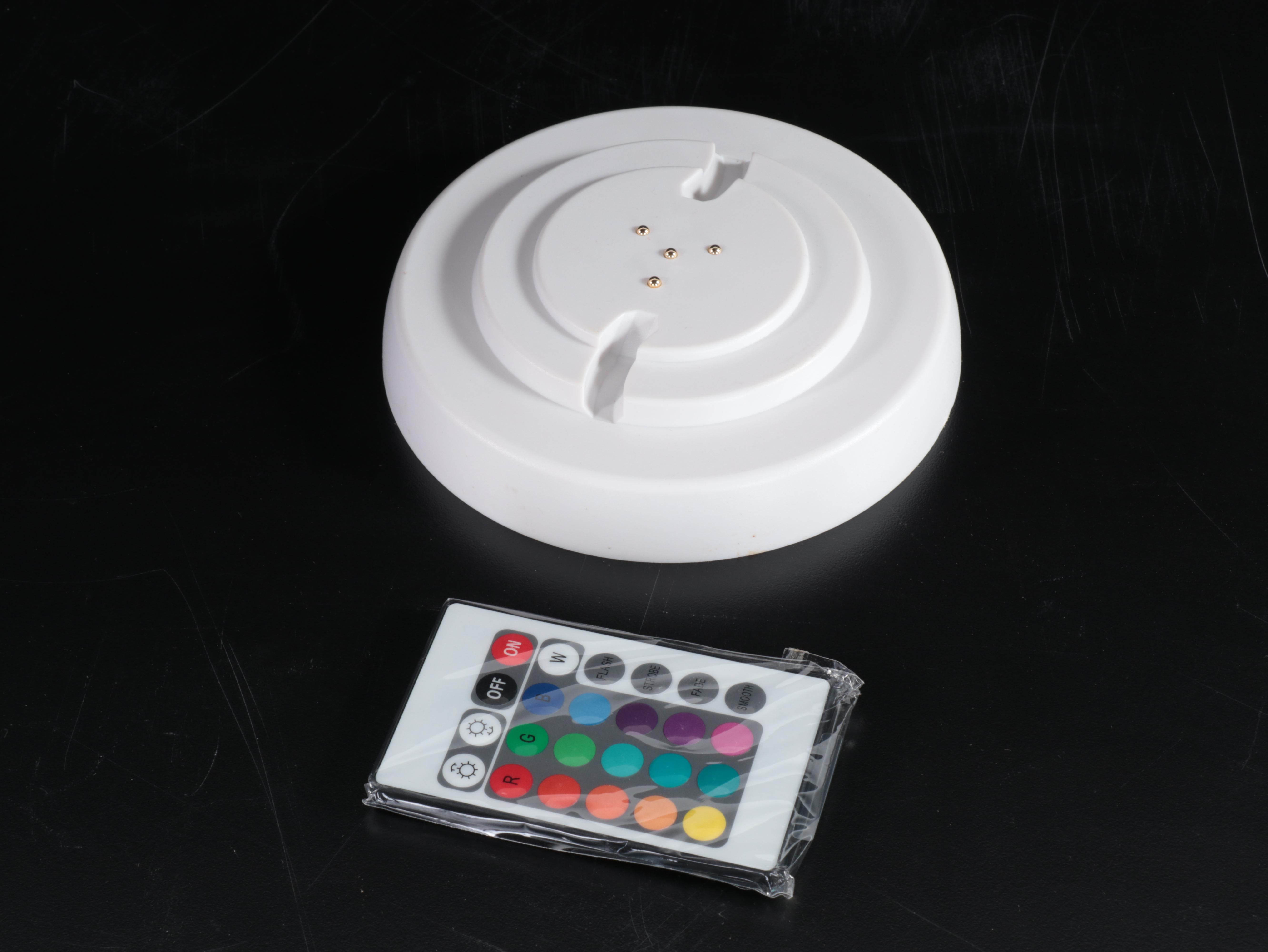 Three Large Rechargeable LED Orb Lights With Remote