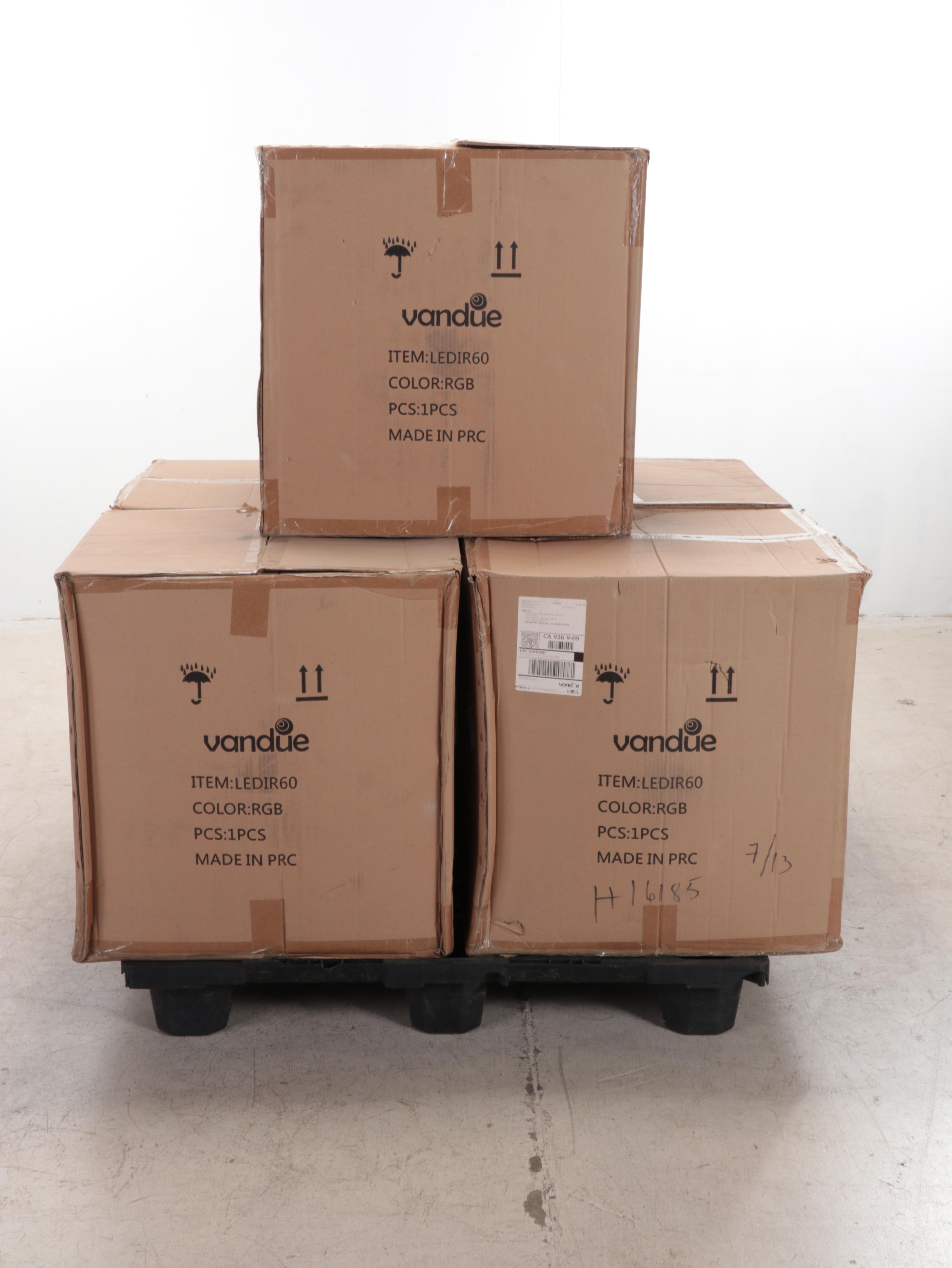 Three Large Rechargeable LED Orb Lights With Remote