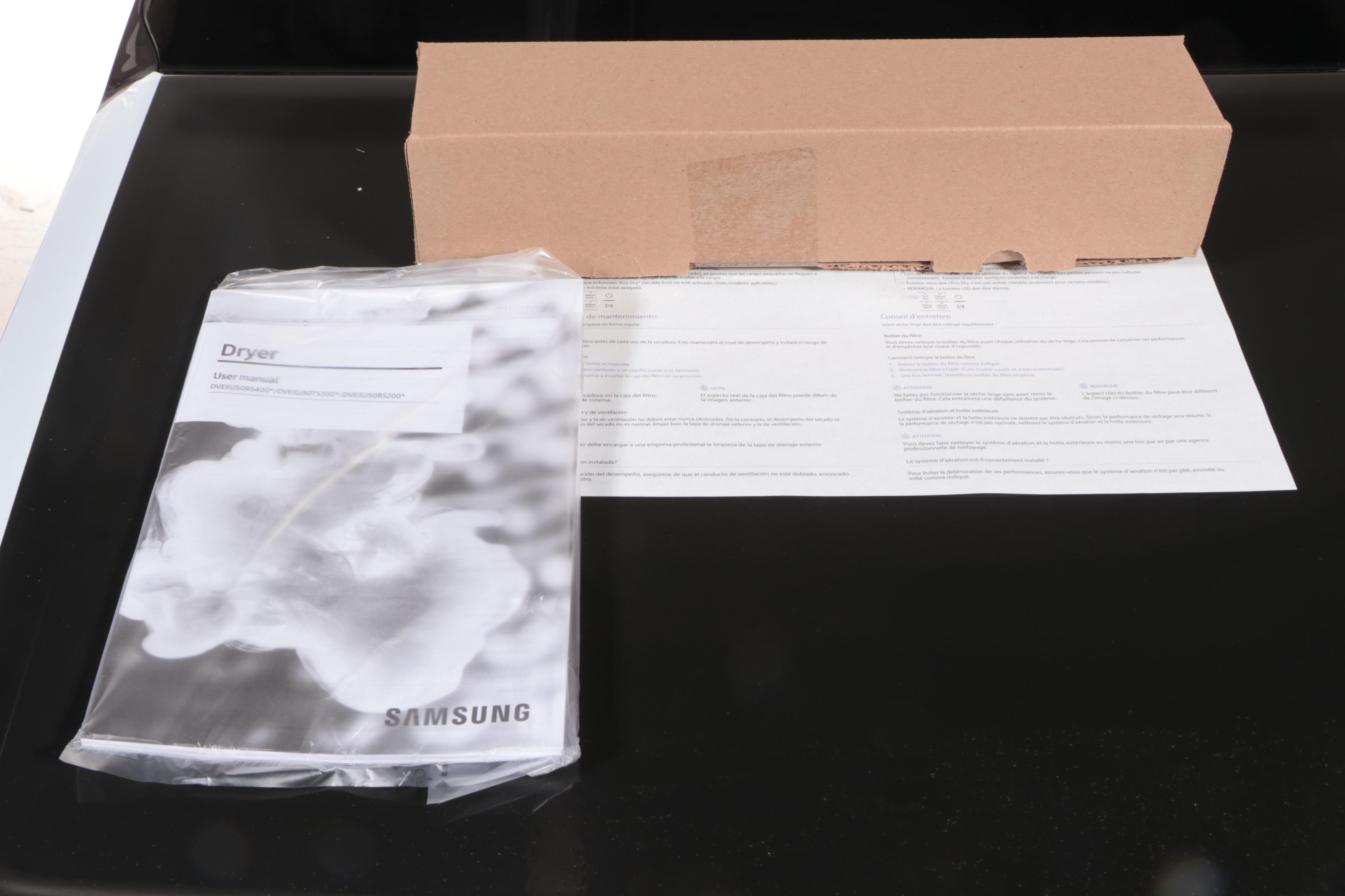 Samsung 7.4 Cu. Ft. Black Stainless Steel Electric Dryer with Steam Sanitize+