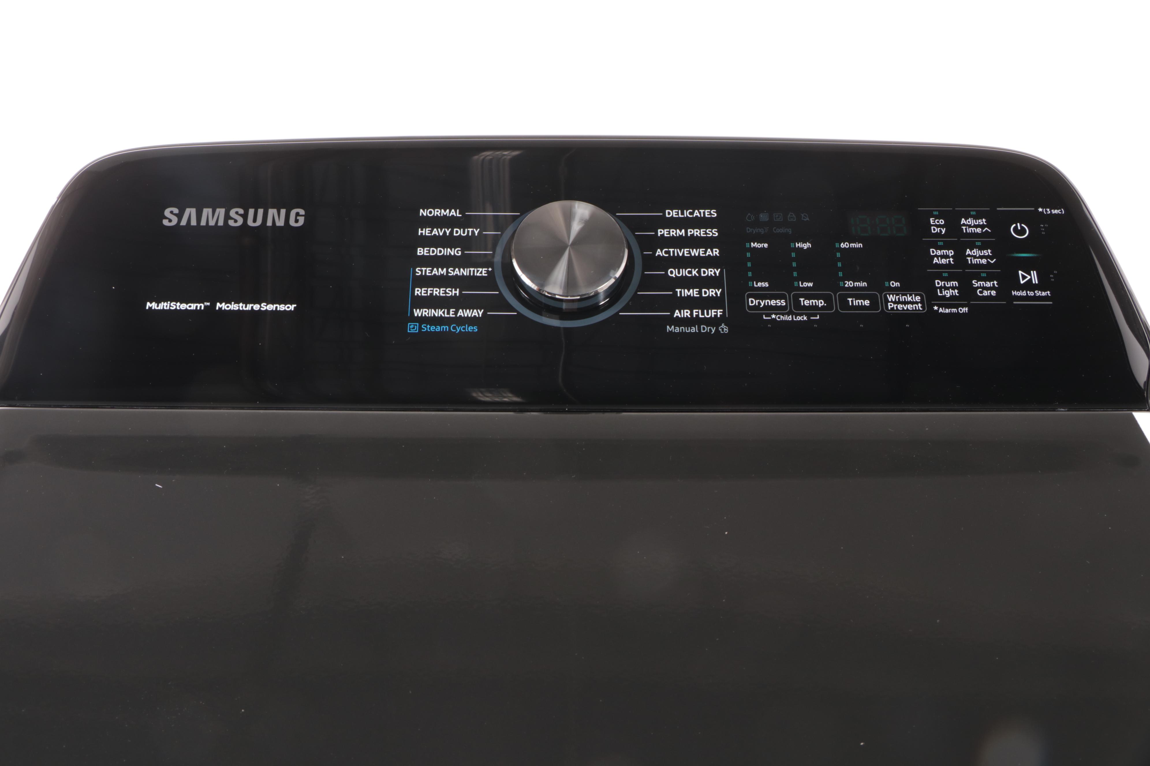 Samsung 7.4 Cu. Ft. Black Stainless Steel Electric Dryer with Steam Sanitize+