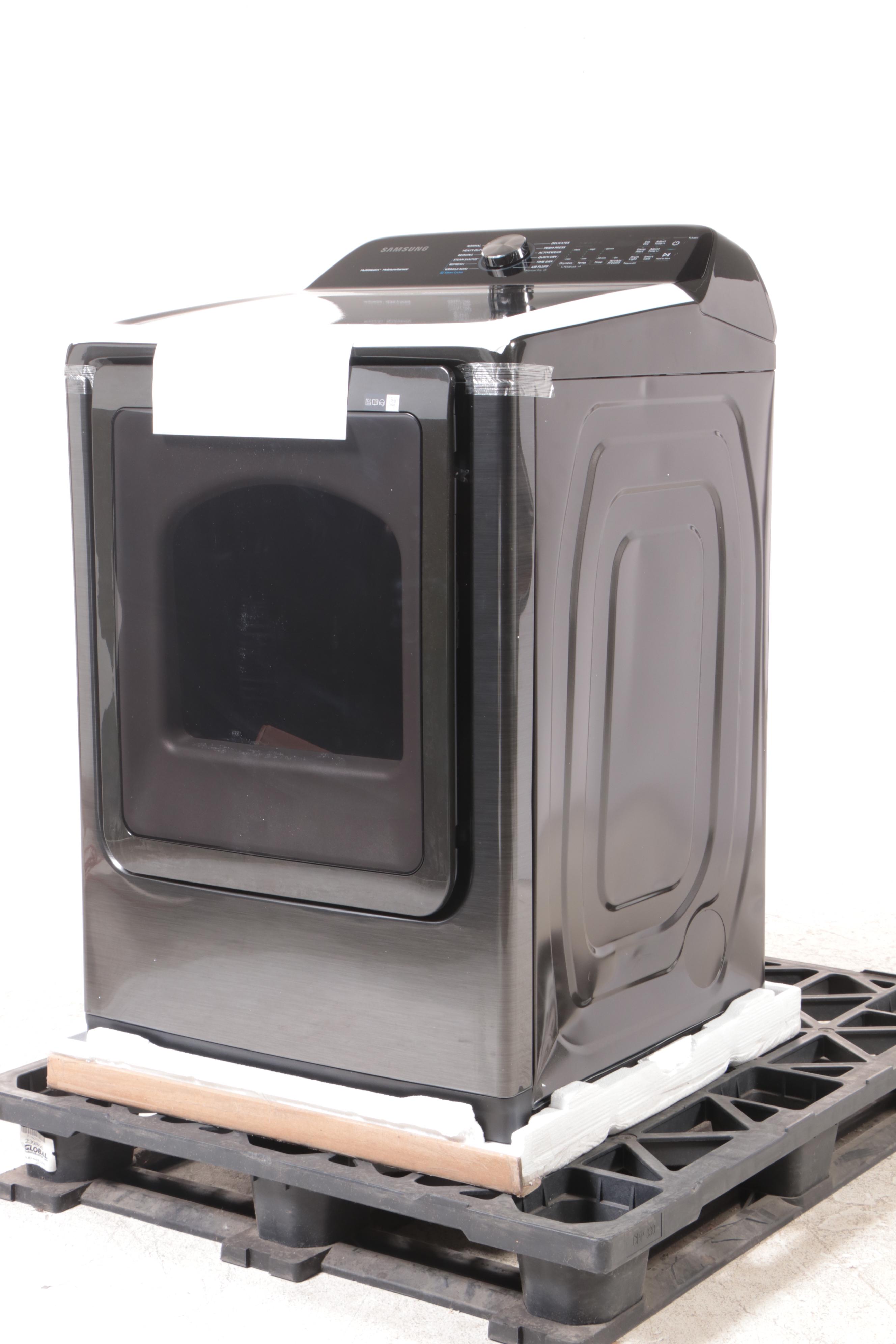 Samsung 7.4 Cu. Ft. Black Stainless Steel Electric Dryer with Steam Sanitize+