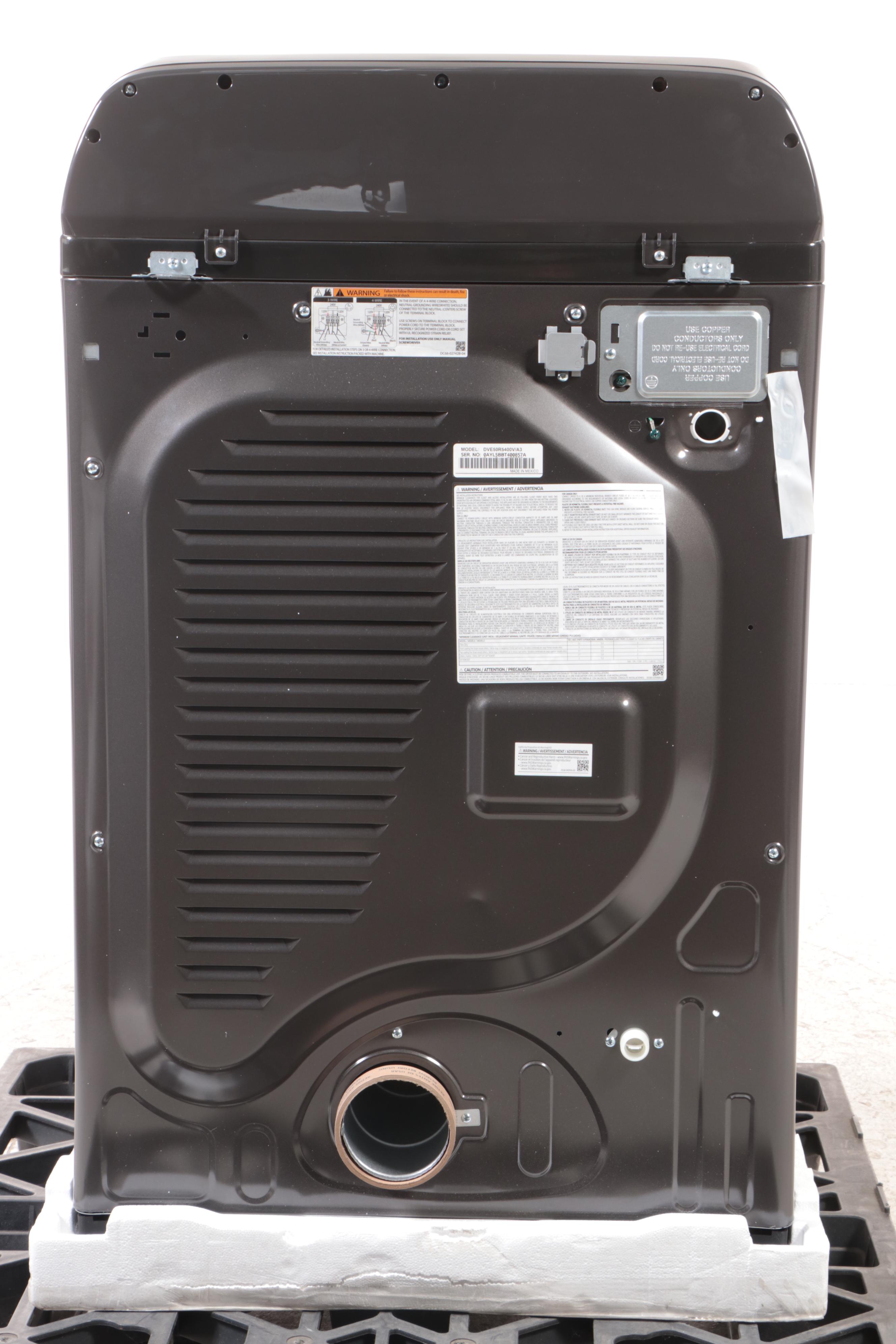 Samsung 7.4 Cu. Ft. Black Stainless Steel Electric Dryer with Steam Sanitize+