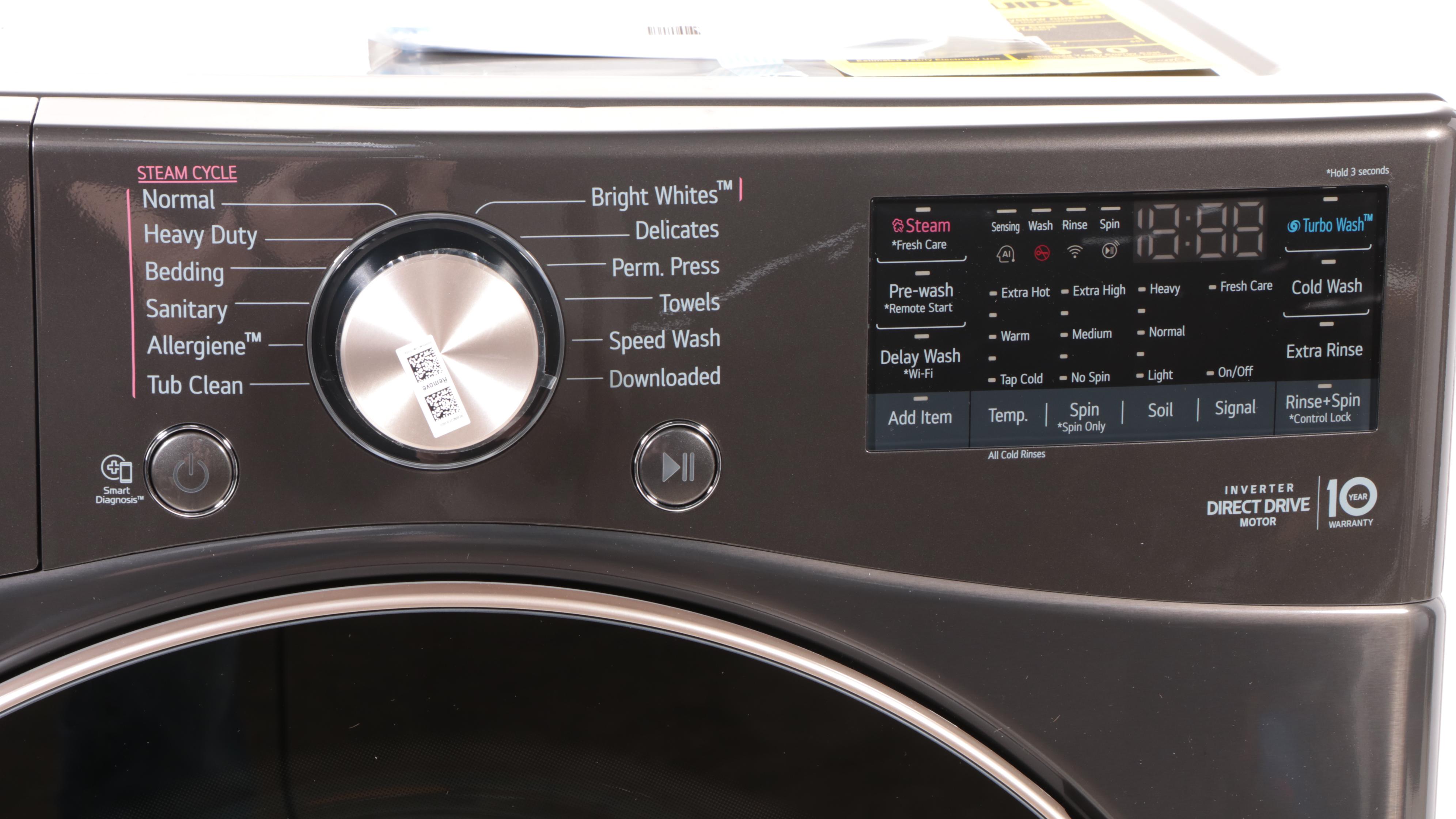 LG 4.5 Cu. Ft. Black Ultra Large Capacity Smart Wi-Fi Enabled Front Load Washer