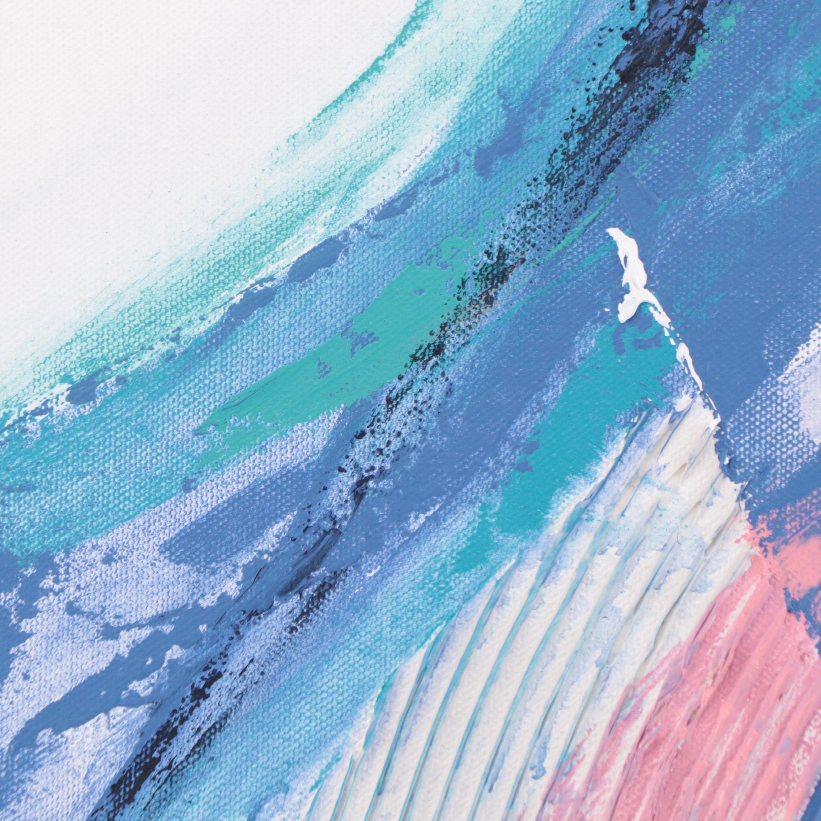 Deborah Bigeleisen Abstract Mixed Media Painting "Energy in Motion 3," 2022