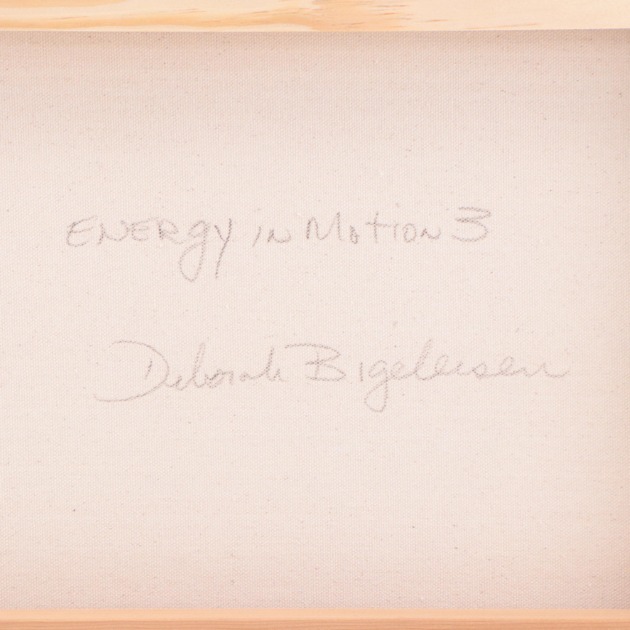Deborah Bigeleisen Abstract Mixed Media Painting "Energy in Motion 3," 2022