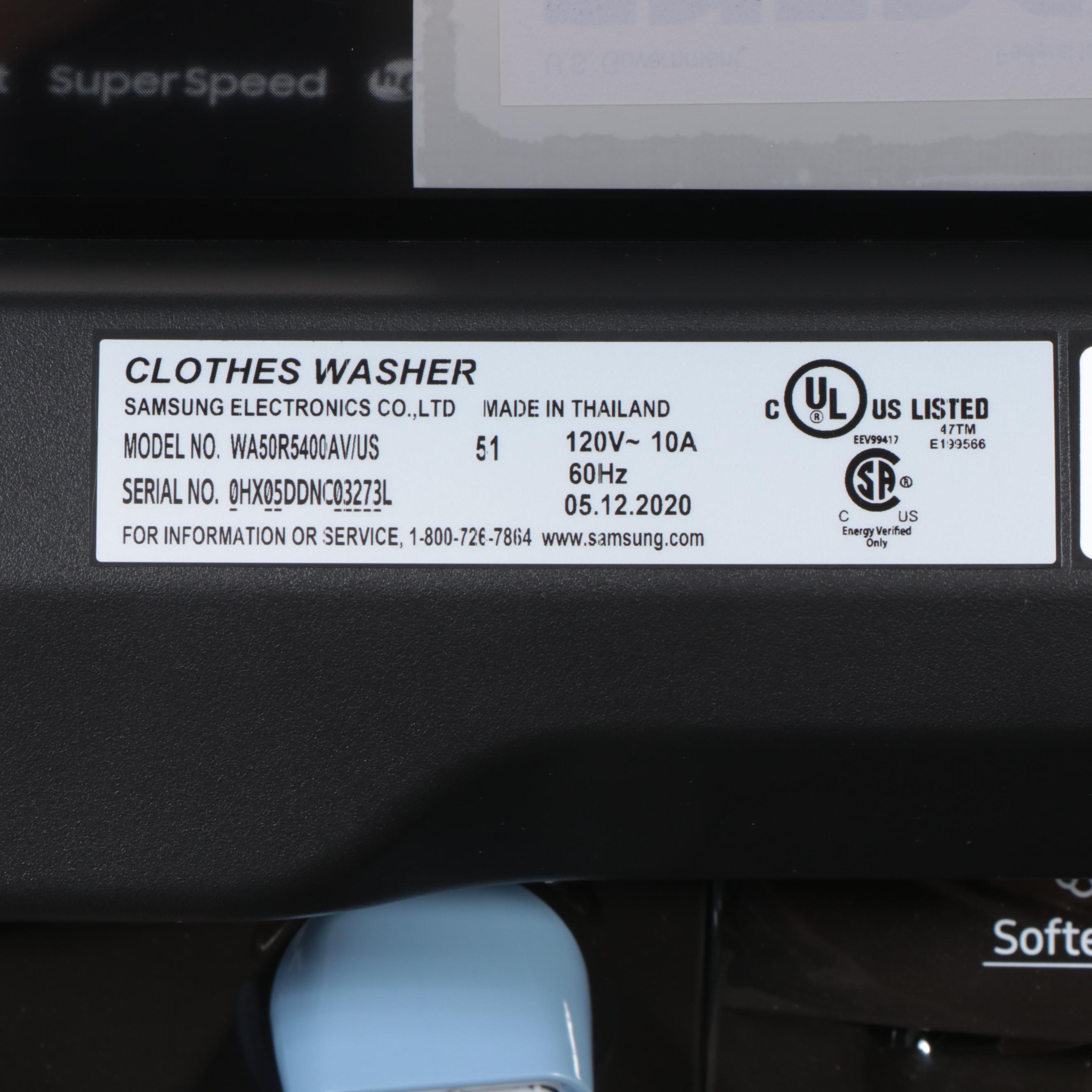 Samsung 5.0 Cu. Ft.  Black Stainless Steel Top Load Washer with Super Speed