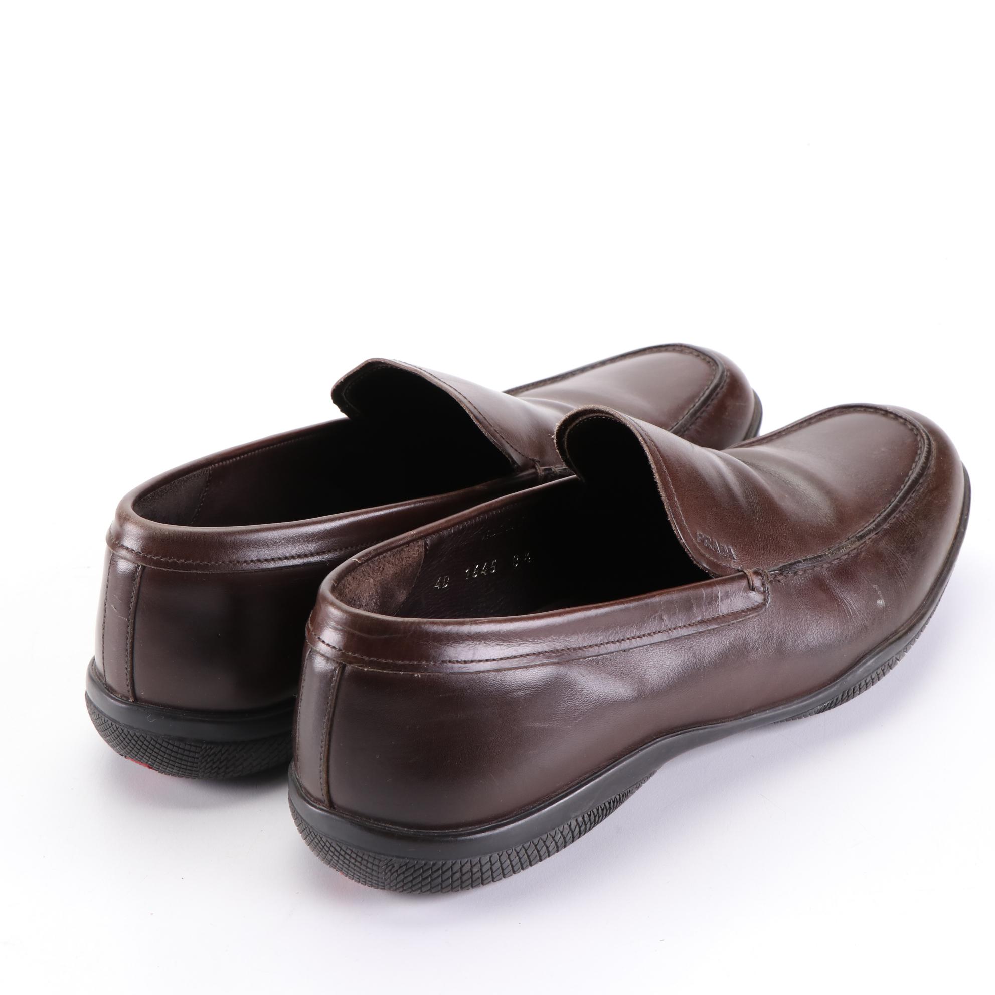 Men's Gucci and Prada Sport Leather Loafers
