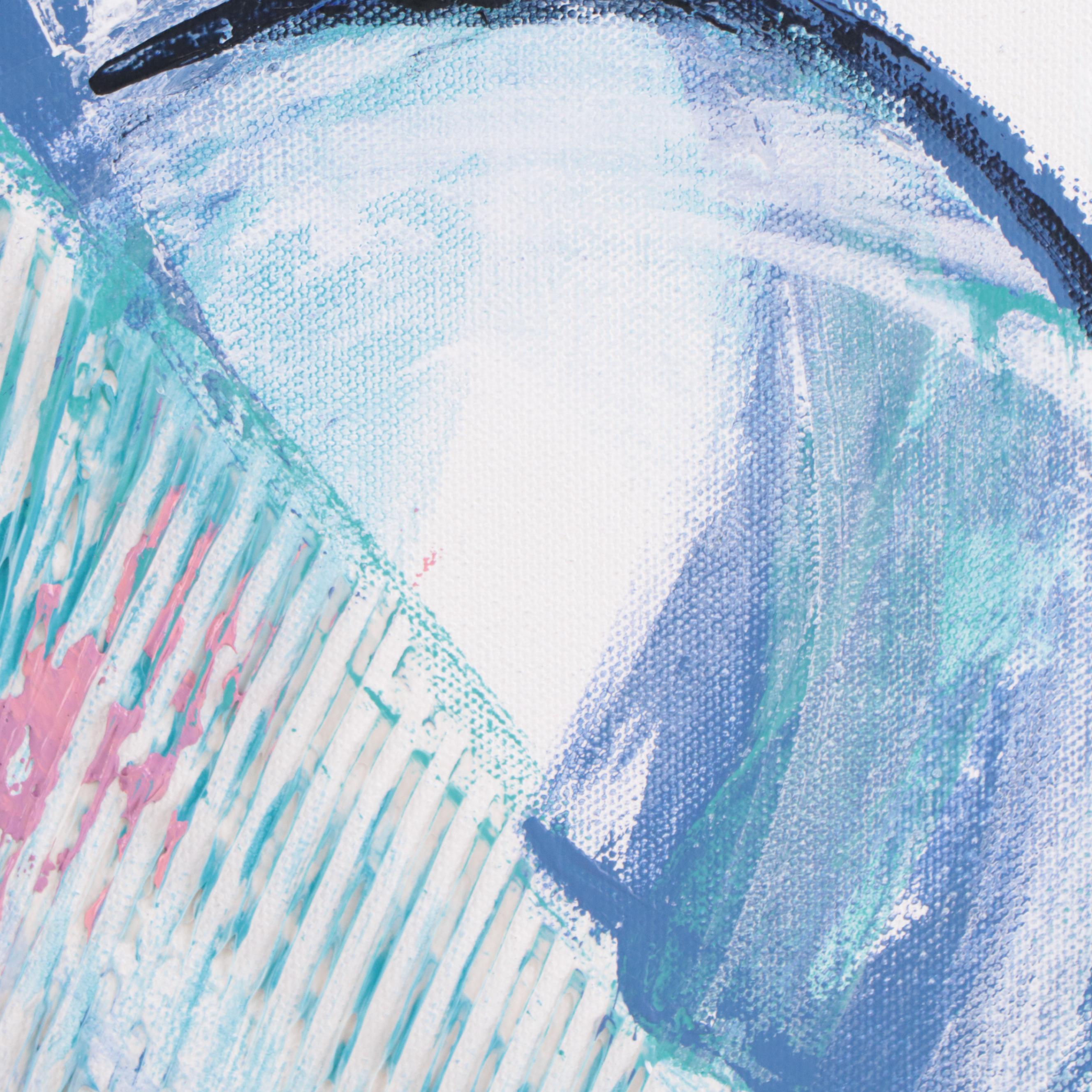 Deborah Bigeleisen Abstract Mixed Media Painting "Energy in Motion 2," 2022