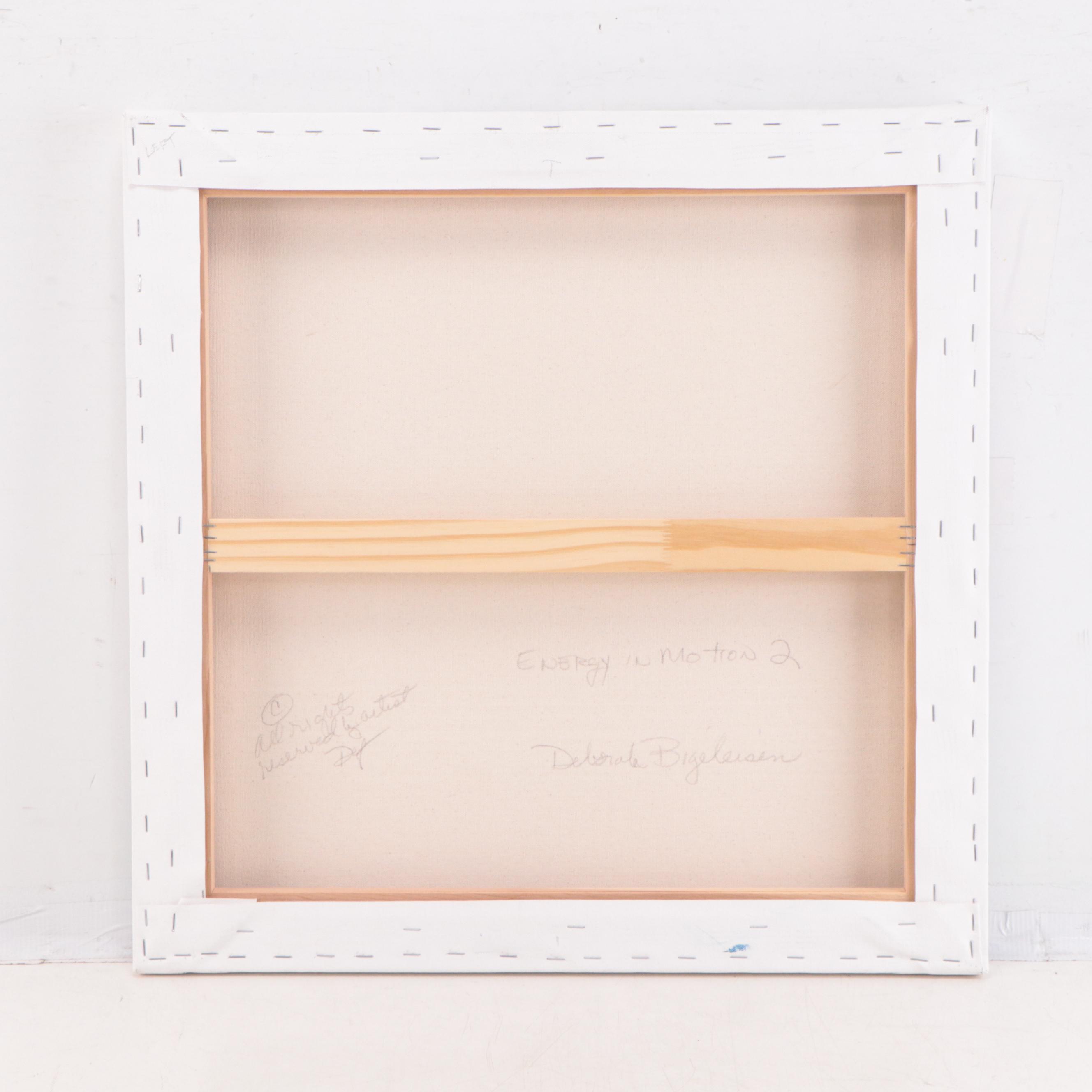 Deborah Bigeleisen Abstract Mixed Media Painting "Energy in Motion 2," 2022