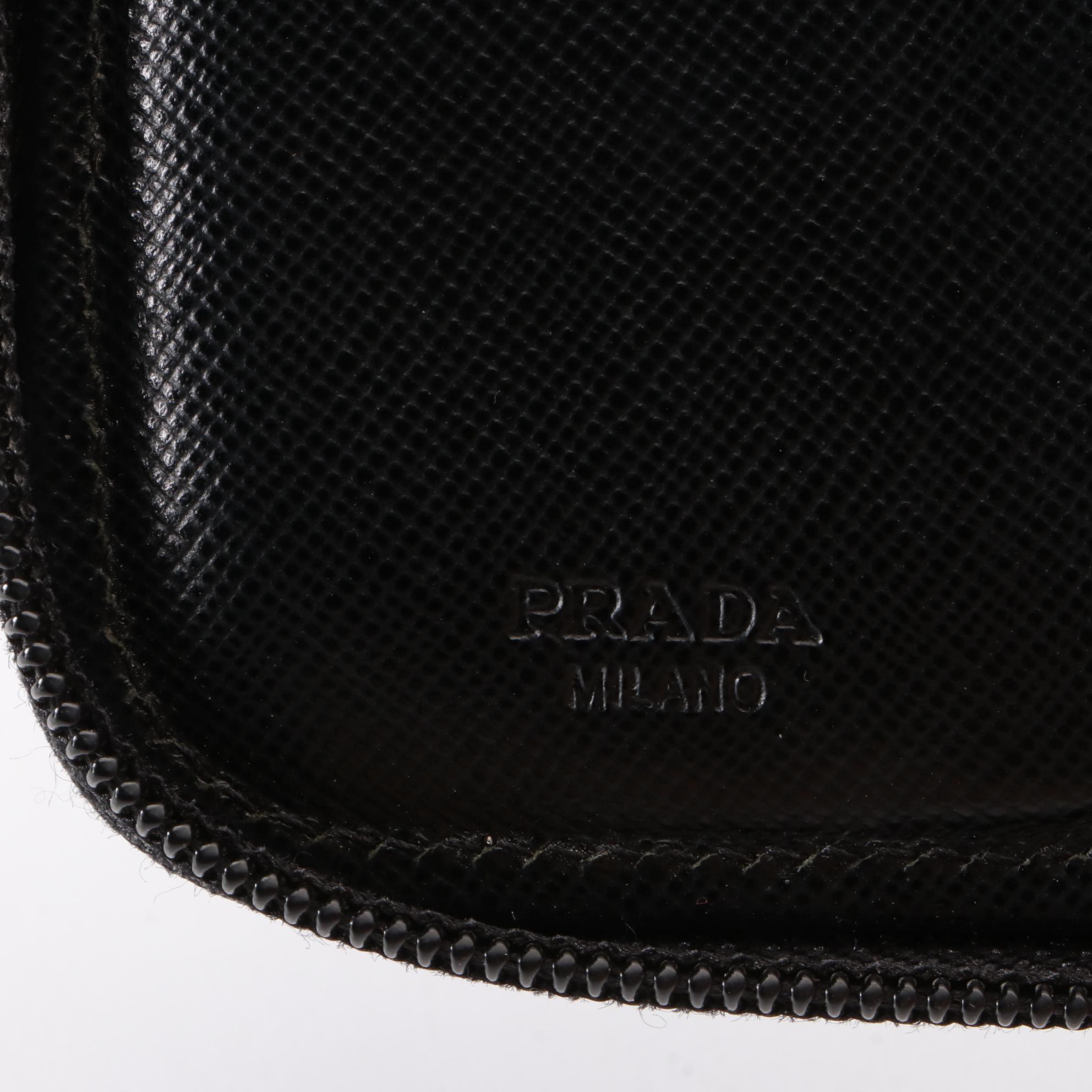 Prada Zip-Around Compact Wallet in Nylon