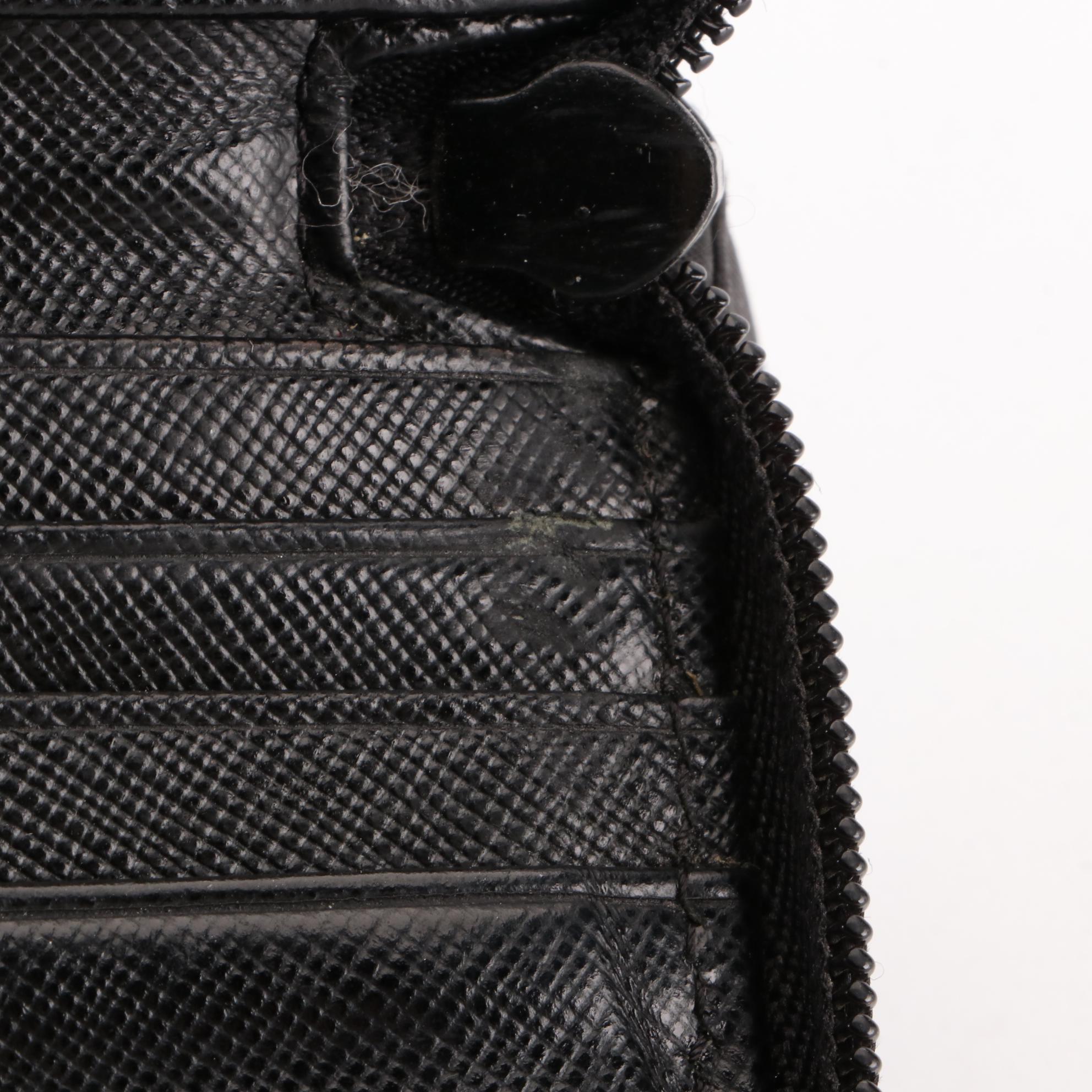 Prada Zip-Around Compact Wallet in Nylon