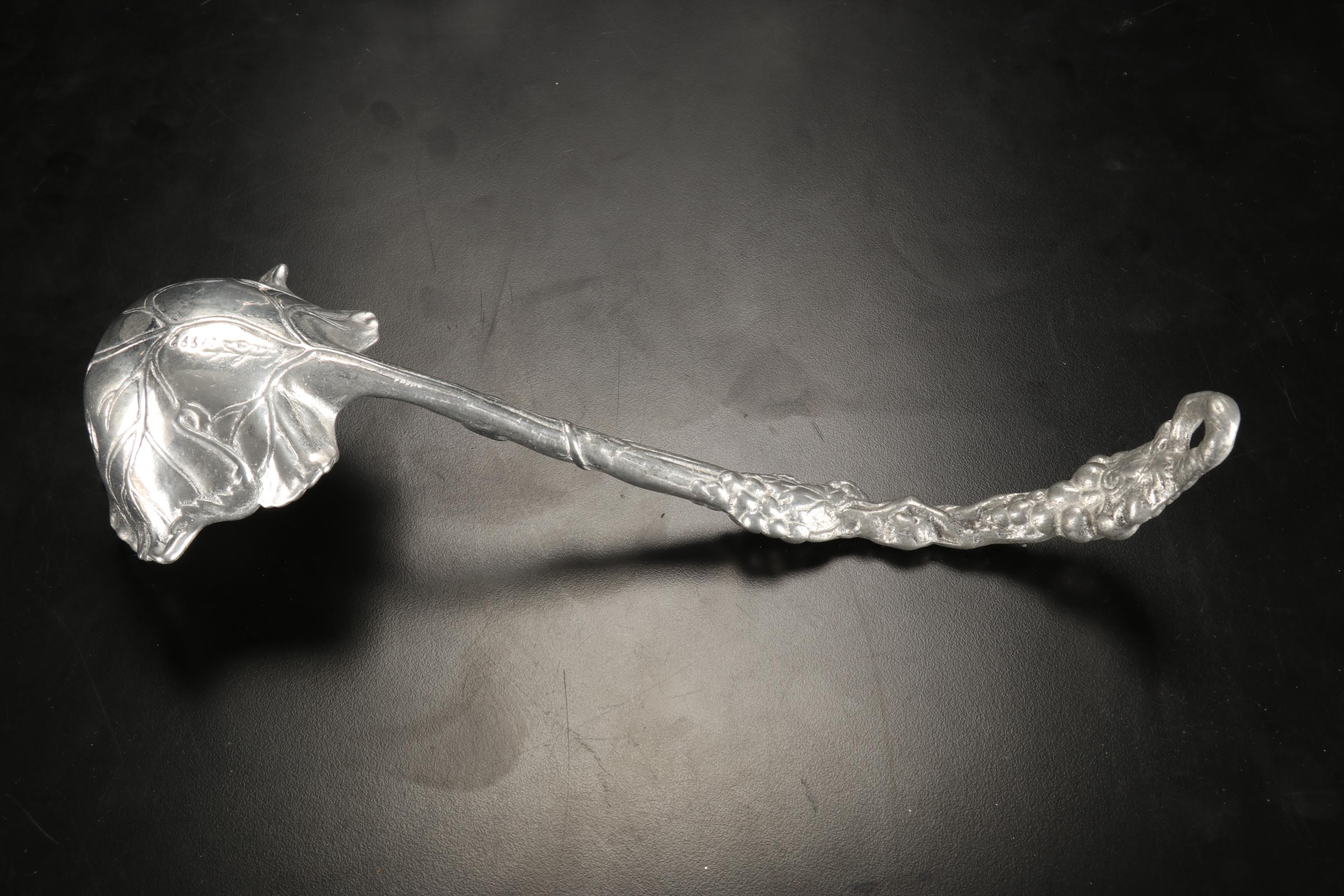 Anna Everlund Cast Aluminum Candlesticks, Arthur Court Ladle, and Other Décor