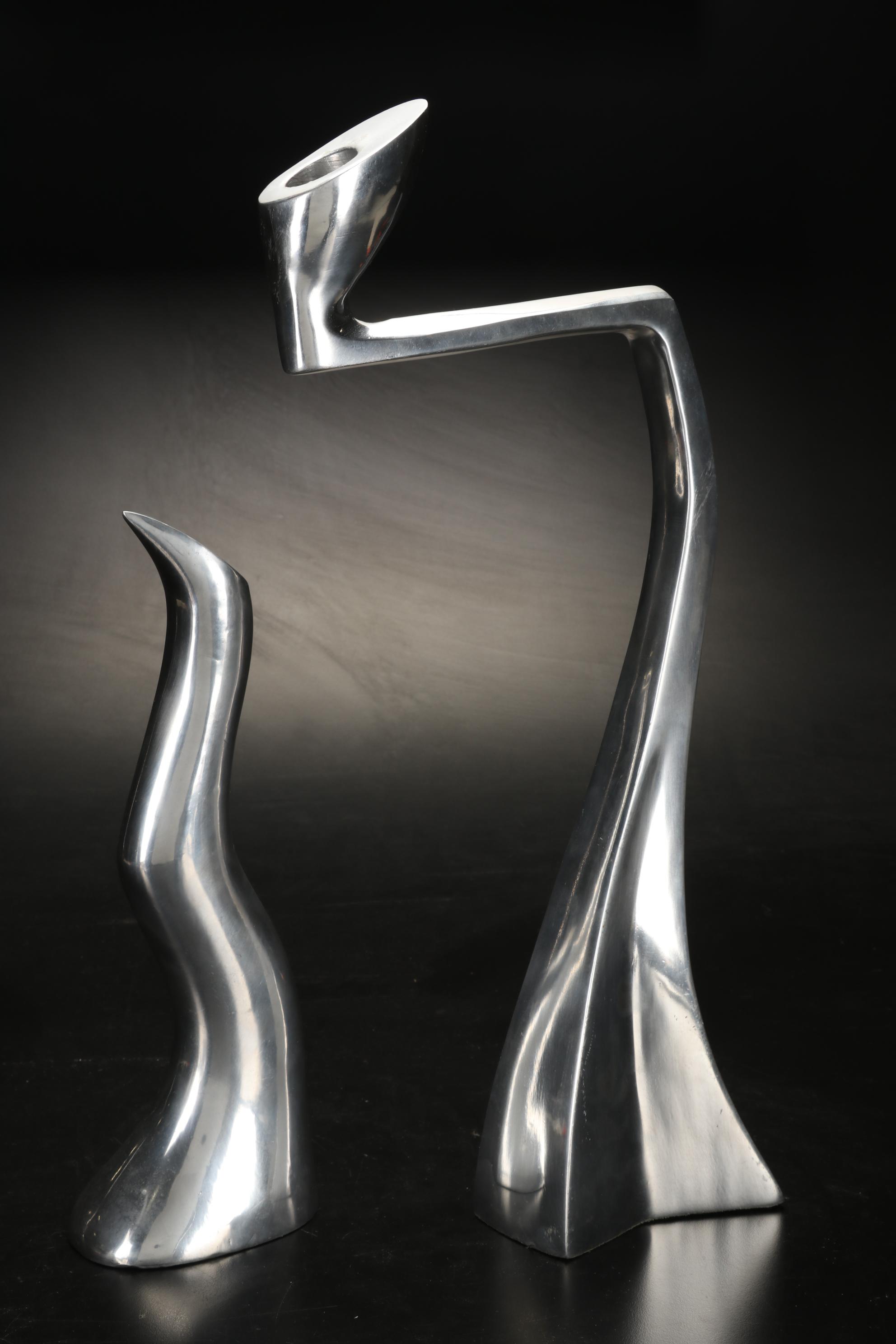 Anna Everlund Cast Aluminum Candlesticks, Arthur Court Ladle, and Other Décor