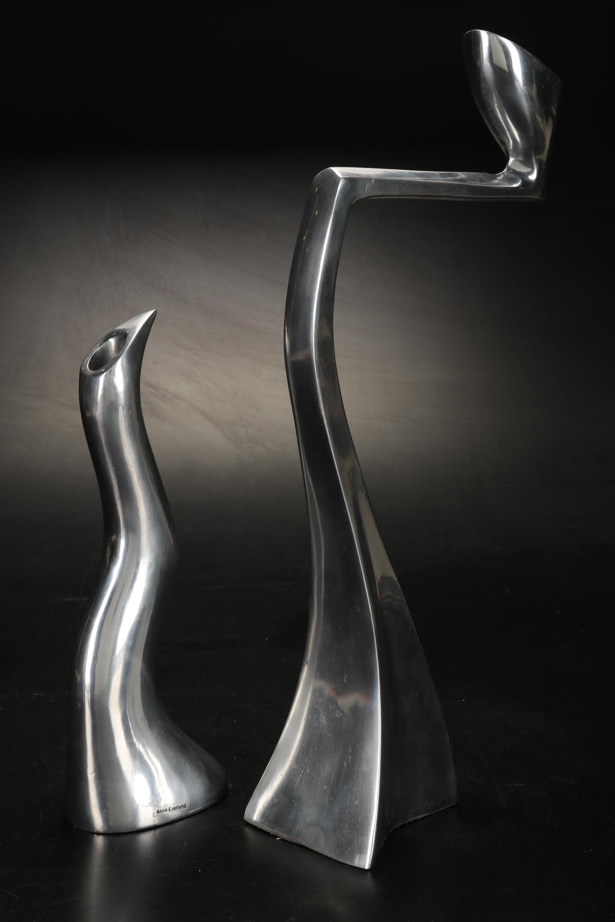 Anna Everlund Cast Aluminum Candlesticks, Arthur Court Ladle, and Other Décor