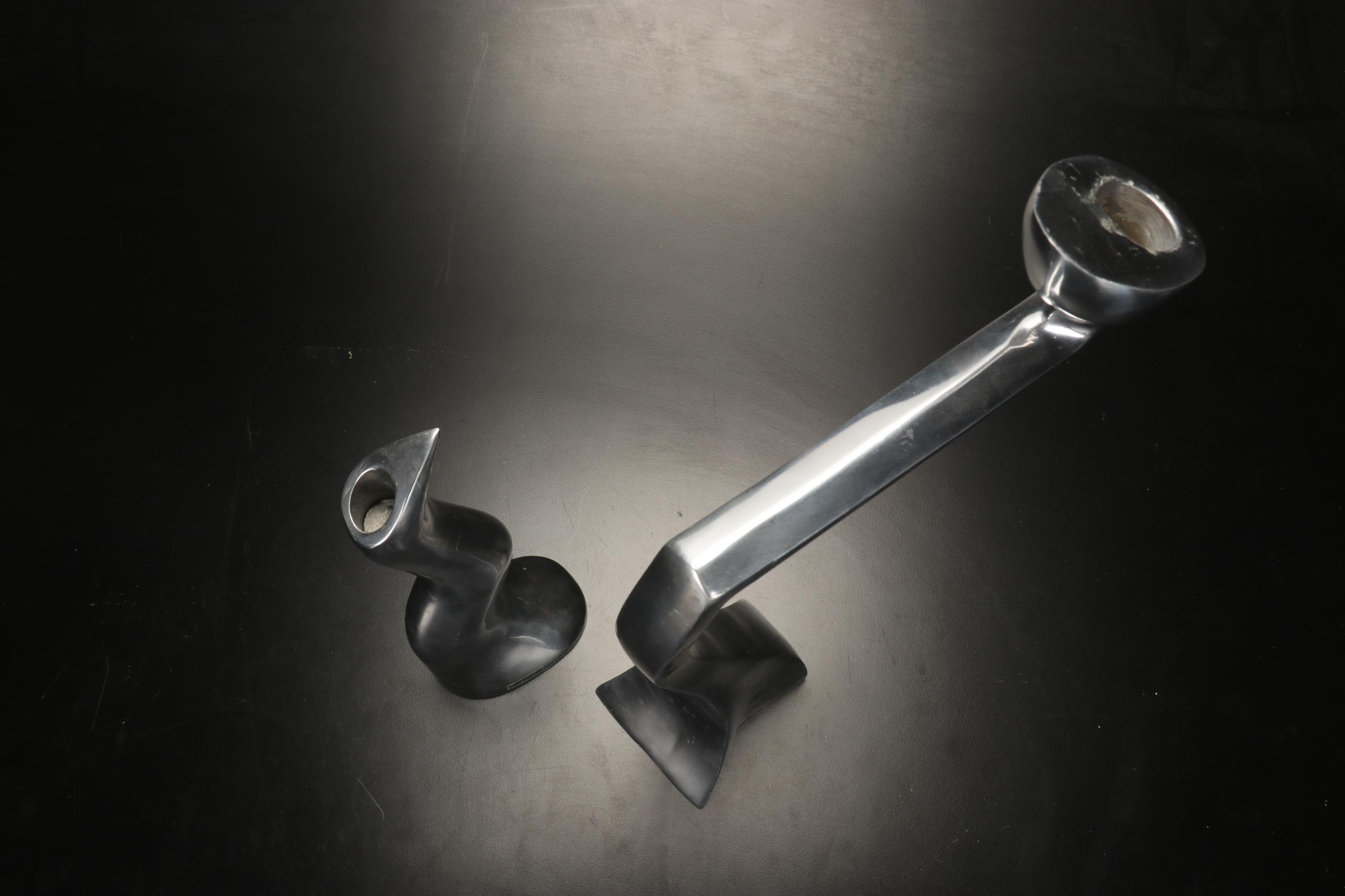 Anna Everlund Cast Aluminum Candlesticks, Arthur Court Ladle, and Other Décor