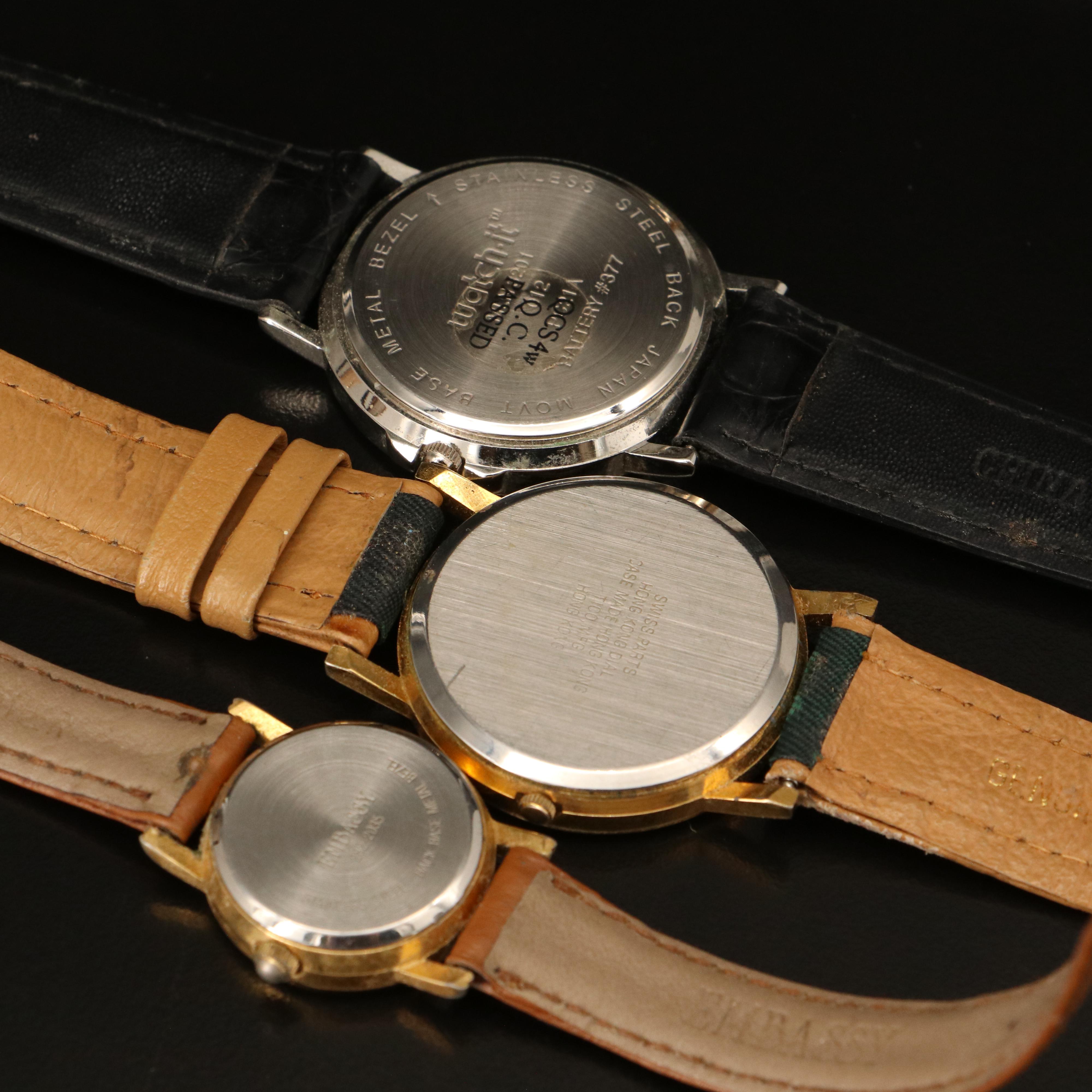 Collection of Five Quartz Fashion Watches and Four Watch Bracelets