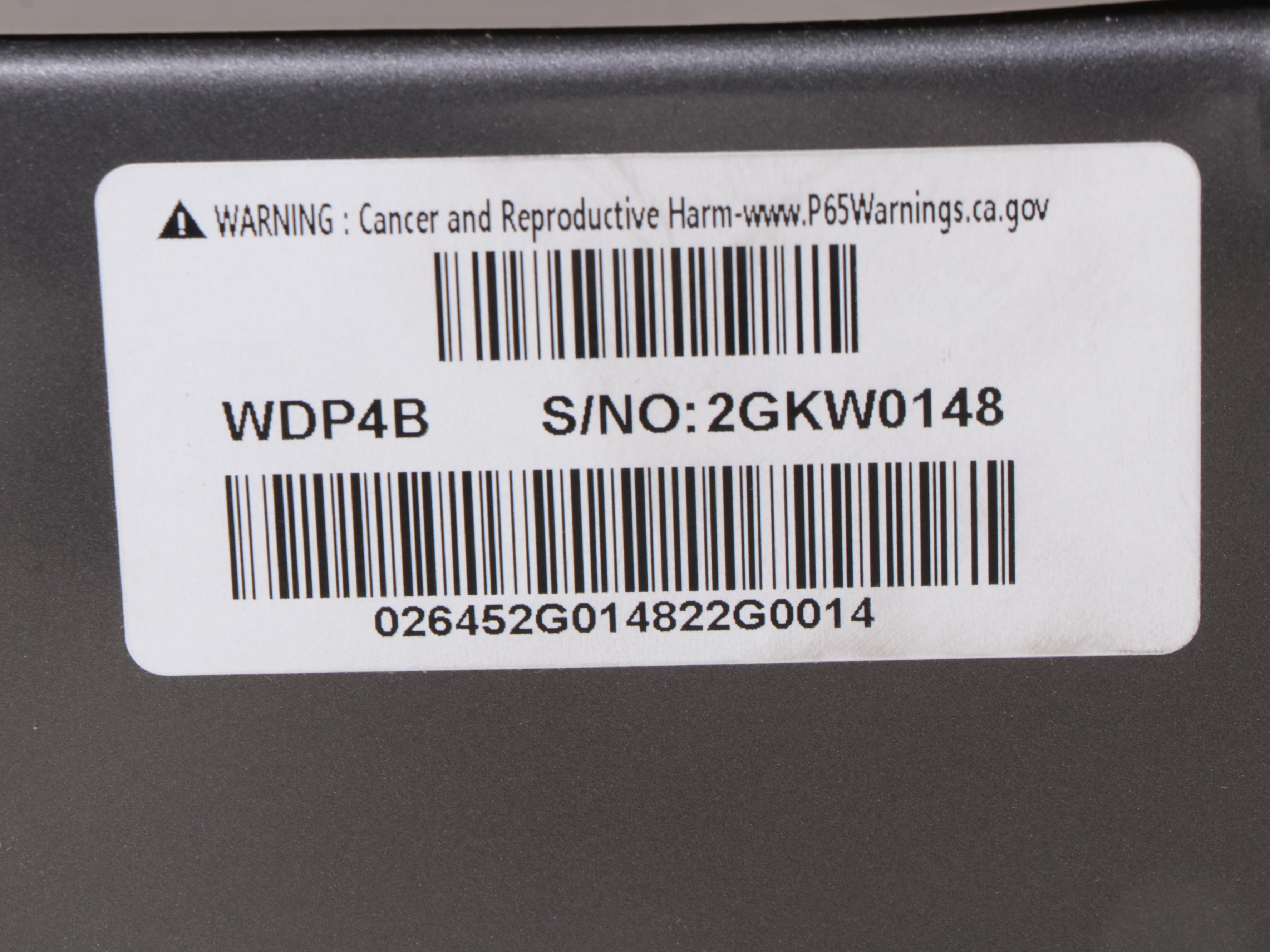 Two LG Black Steel Laundry Pedestals With Storage Drawer