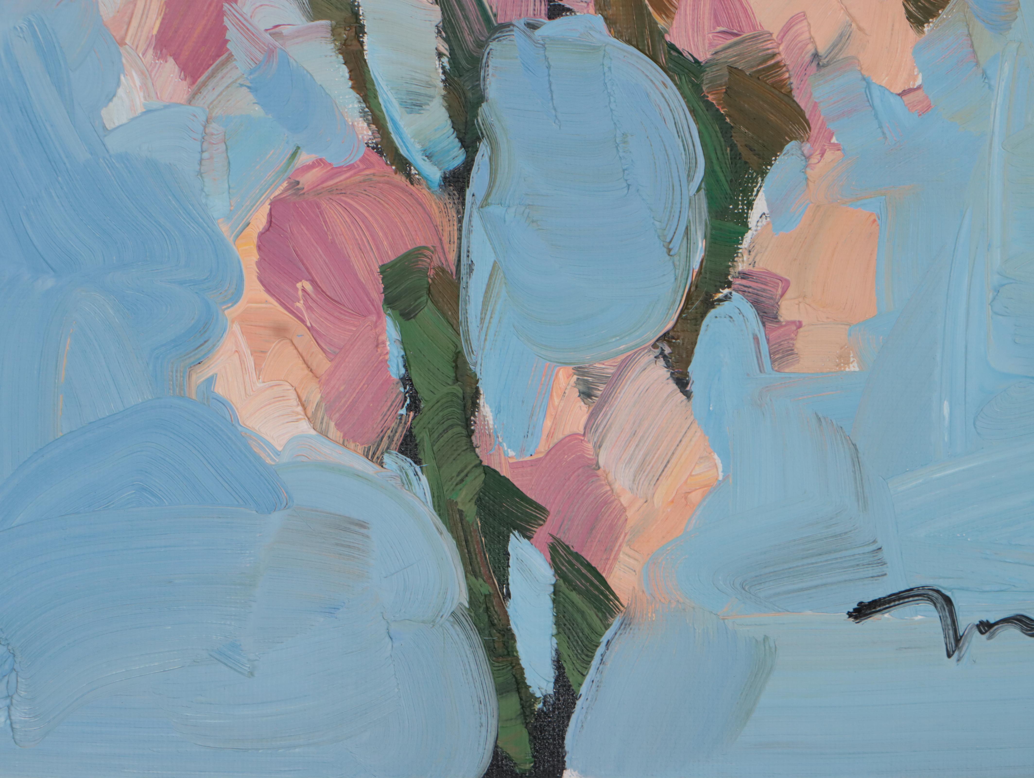 Jose Trujillo Oil Painting "Budding Flowers," 2022