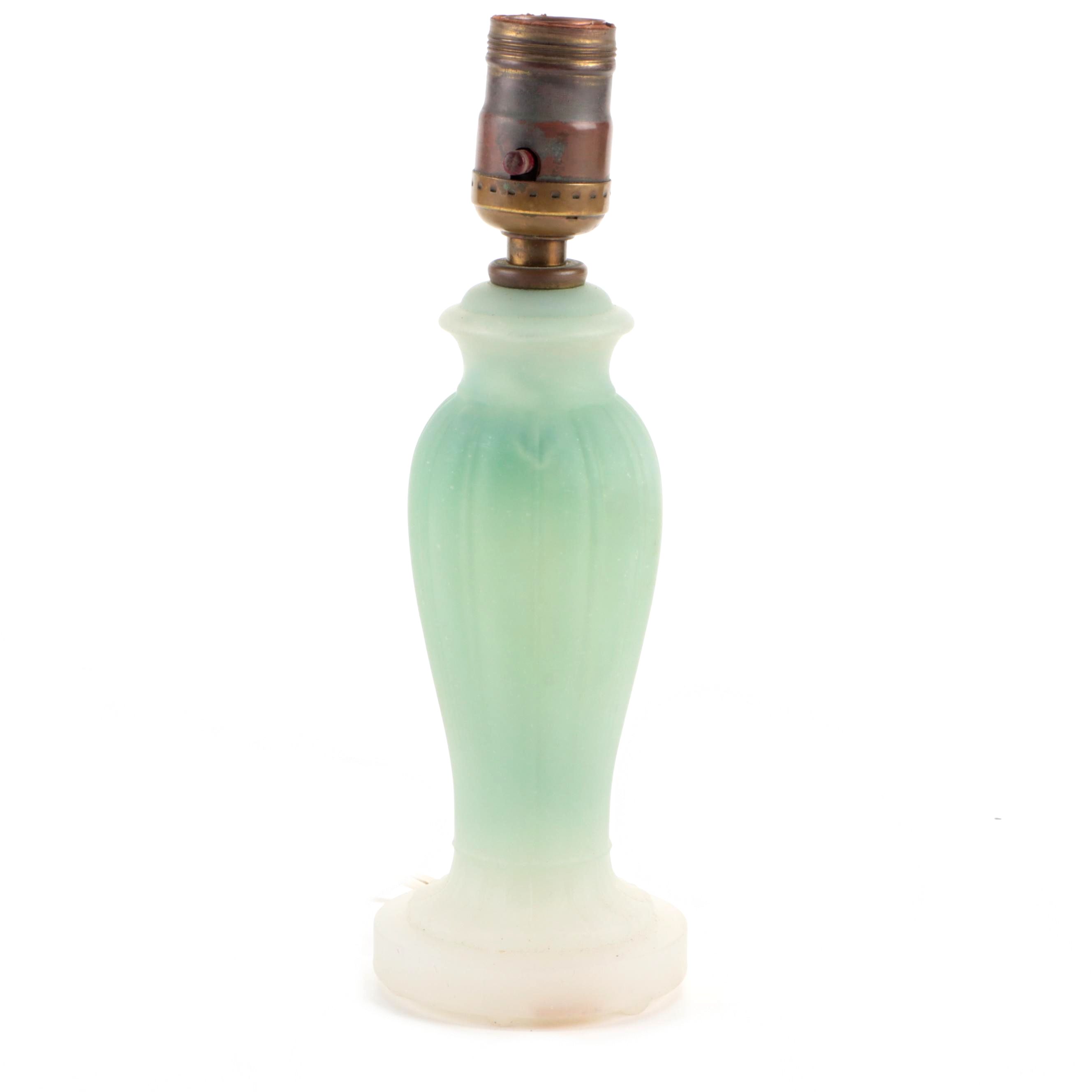 Mantle Lamp Company of Chicago Glass Lamp, Adapted Early to Mid-20th Century