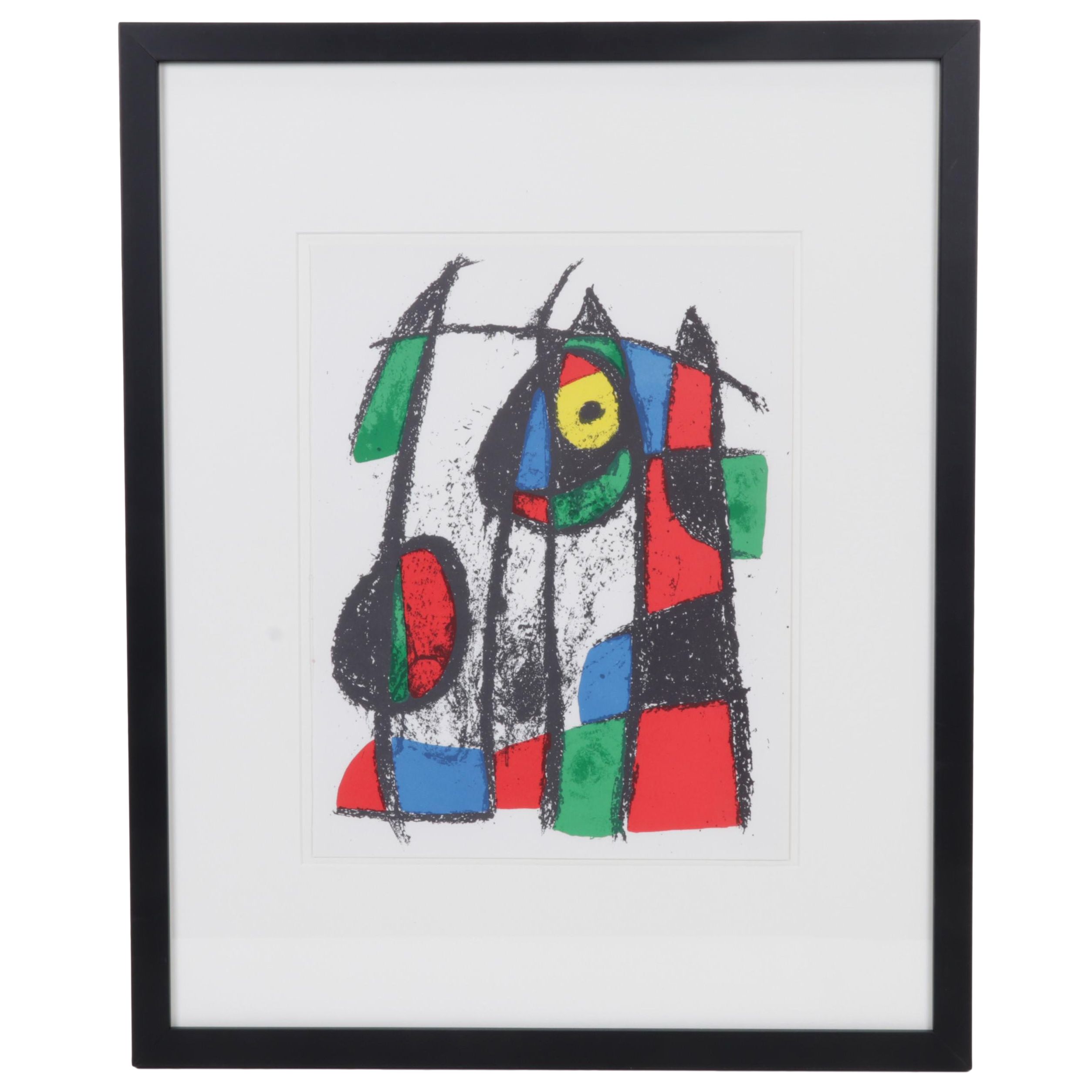 Joan Miró Color Lithograph From "Lithographs II," 1975