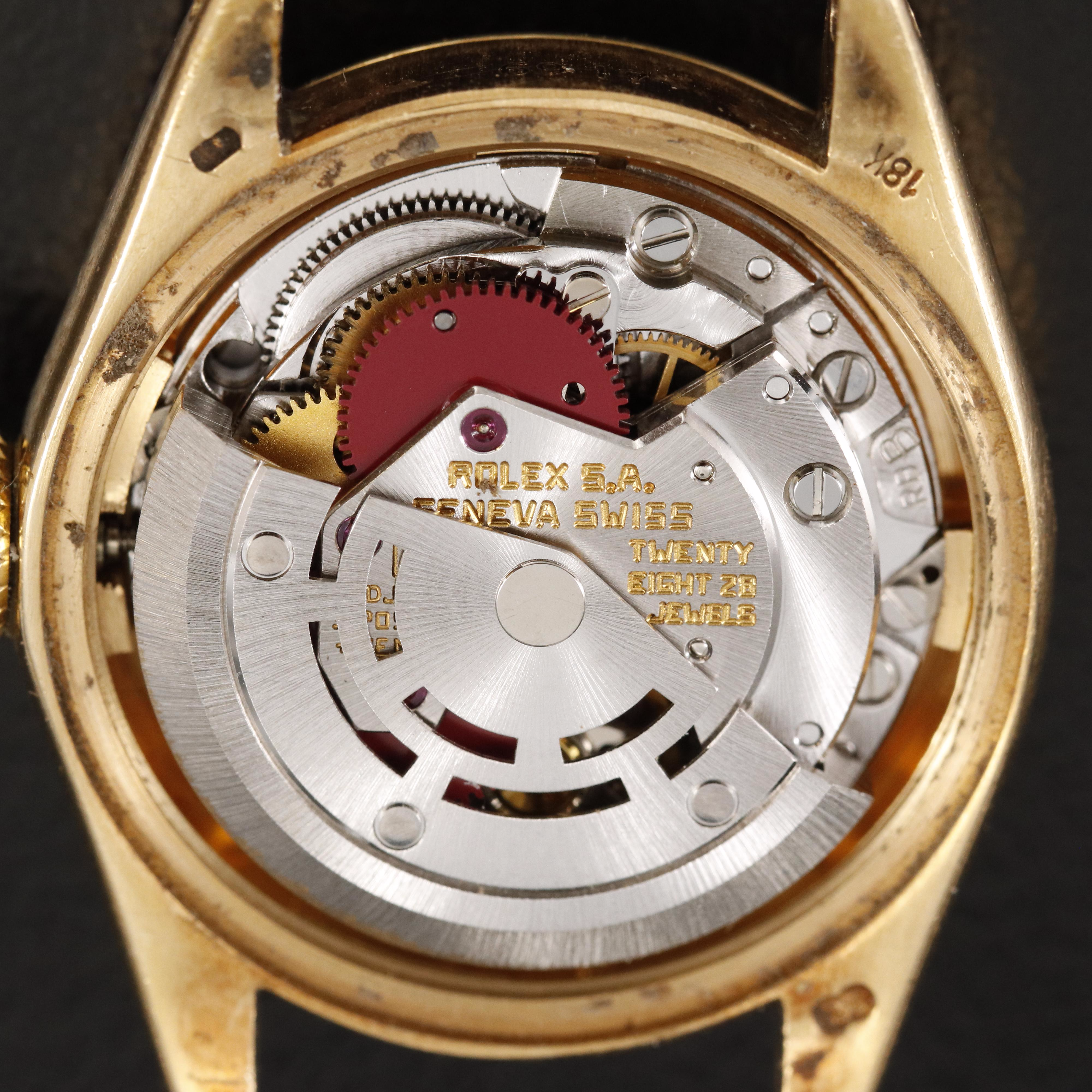 1980 Rolex 18K Datejust President Band Watch