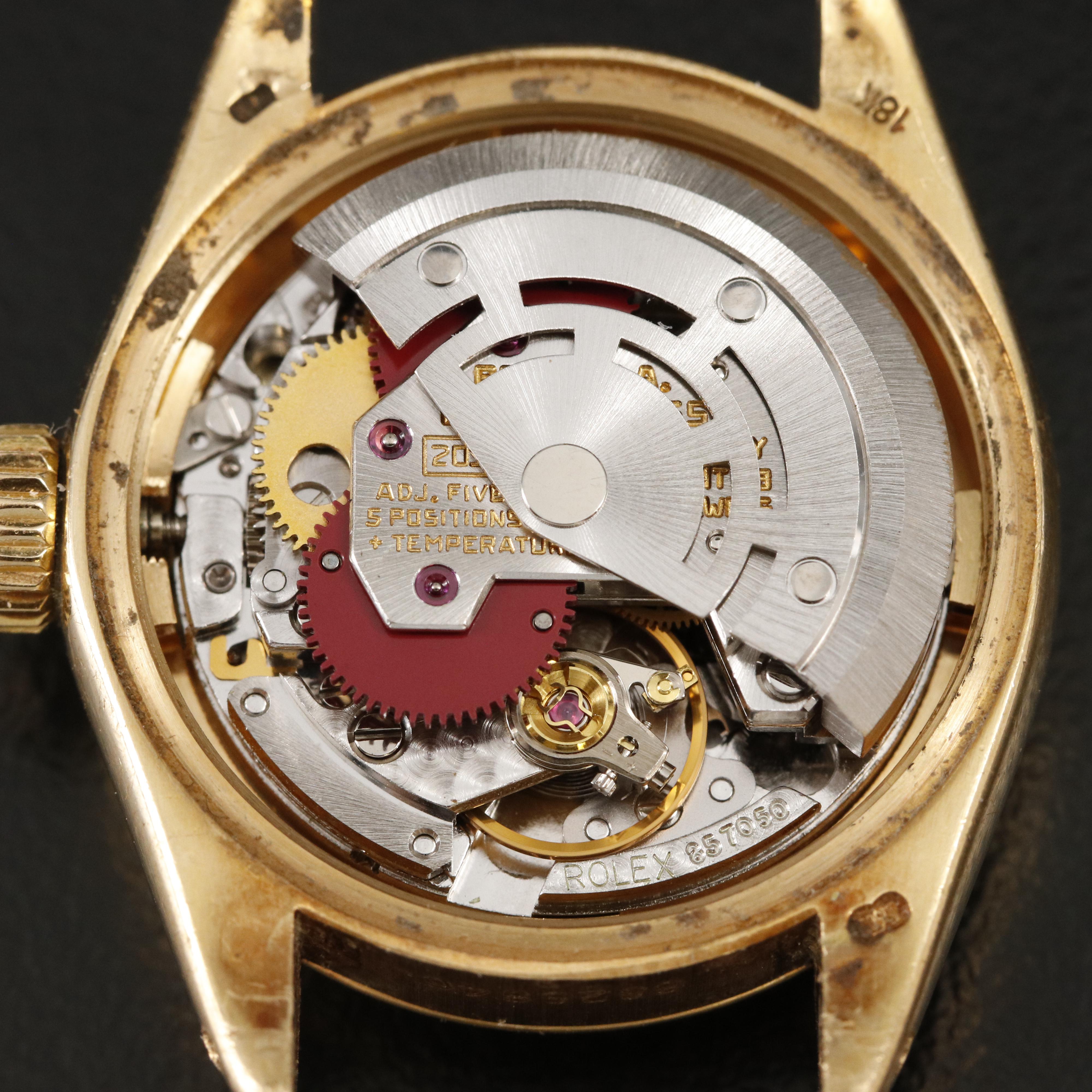 1980 Rolex 18K Datejust President Band Watch