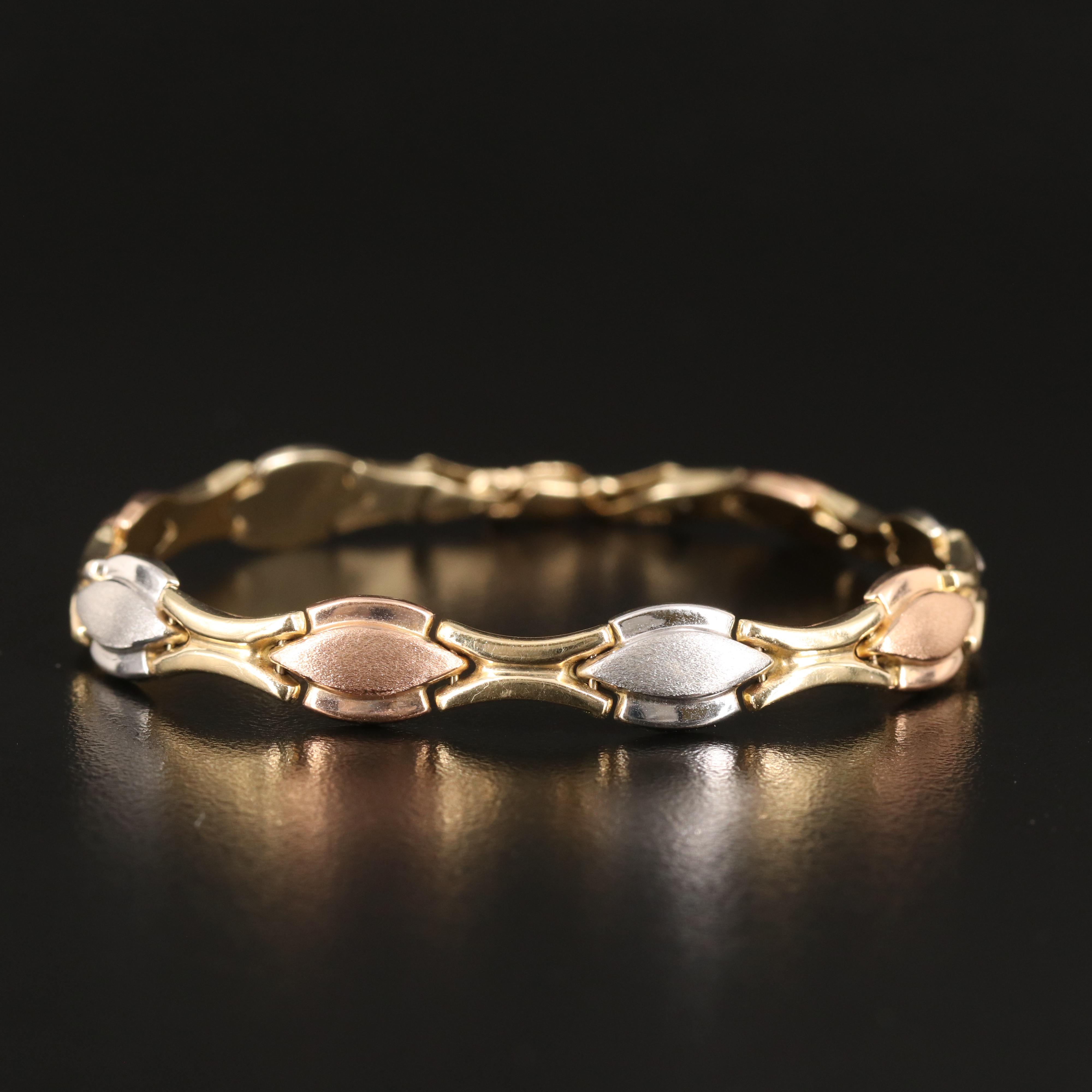 14K Tri-Color Bracelet