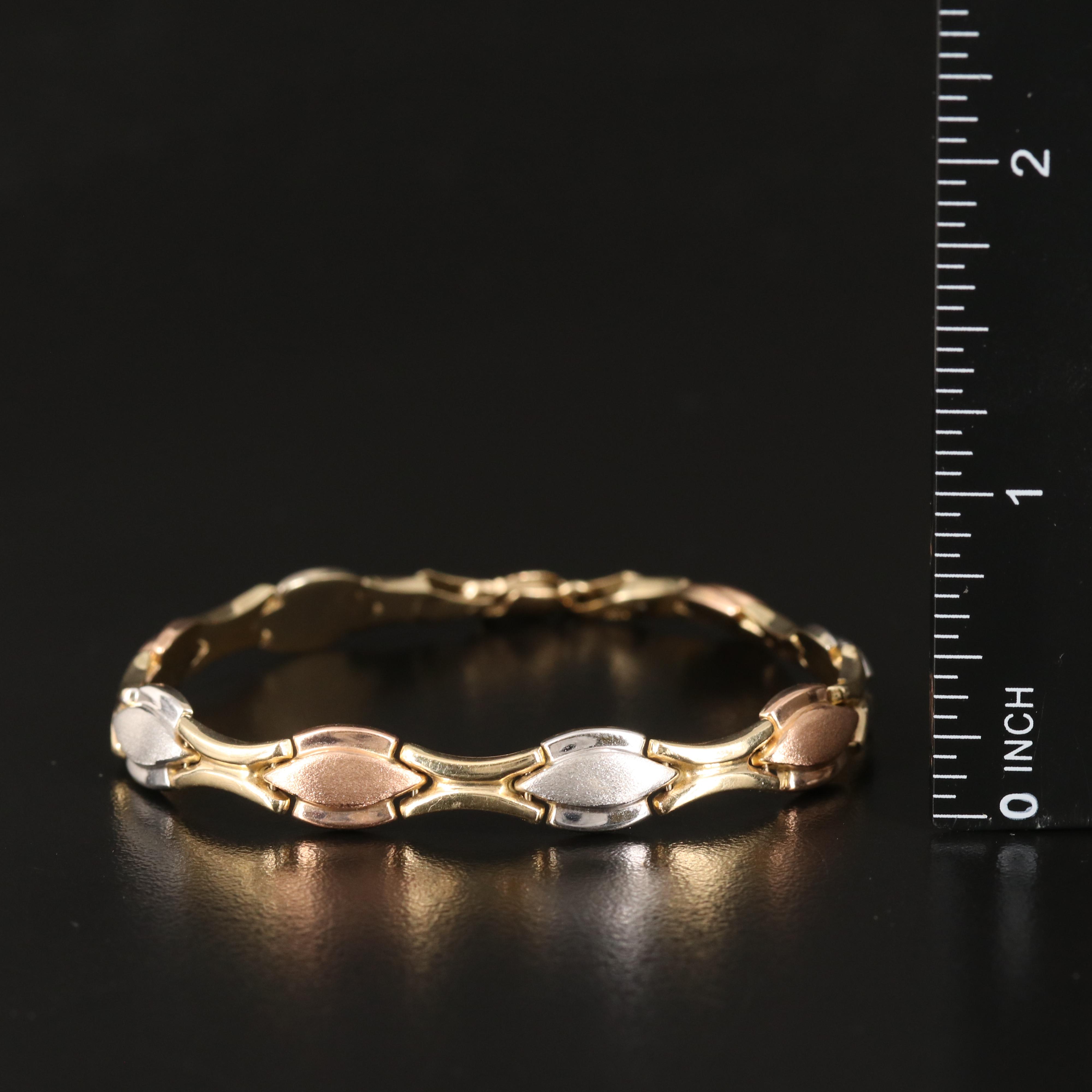 14K Tri-Color Bracelet