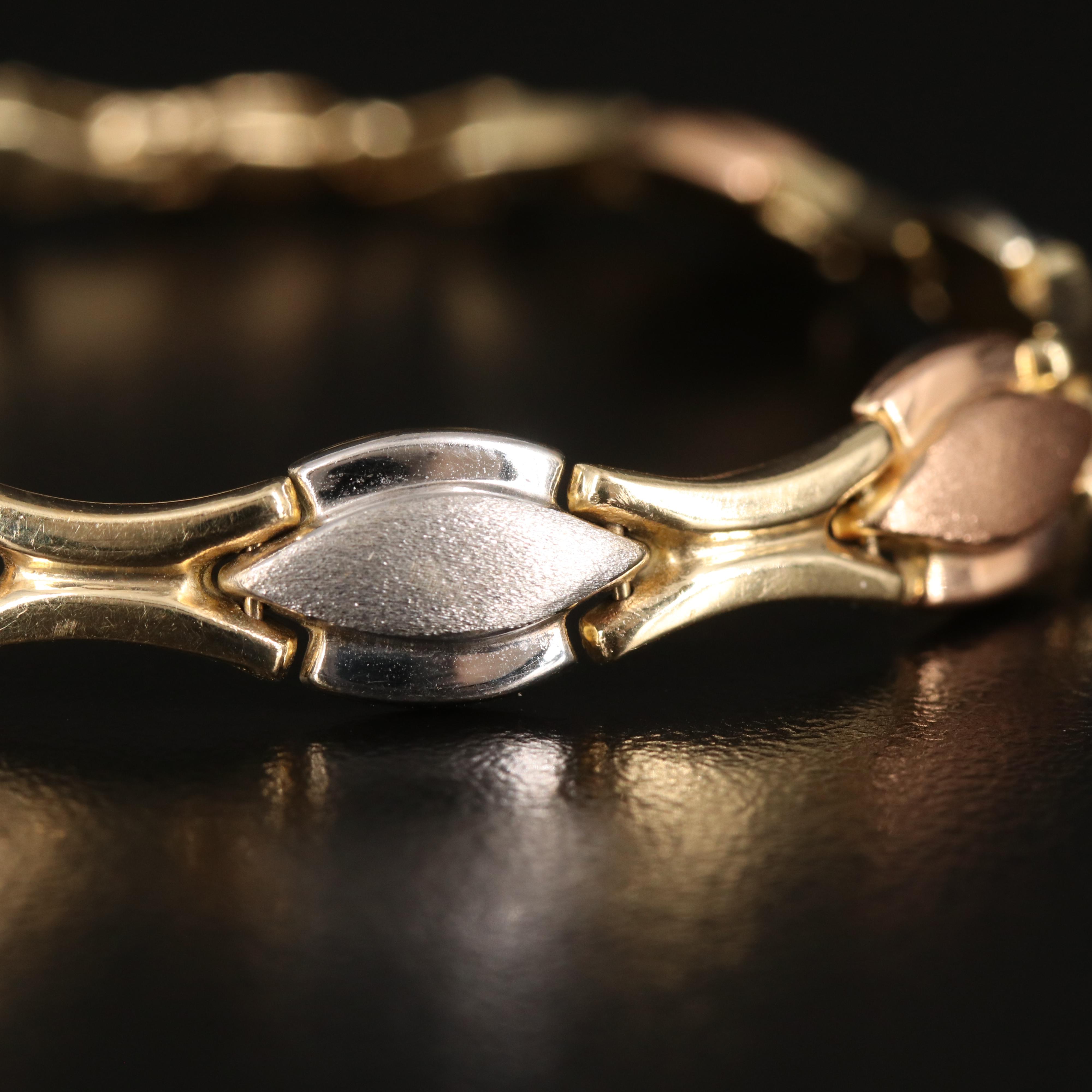 14K Tri-Color Bracelet